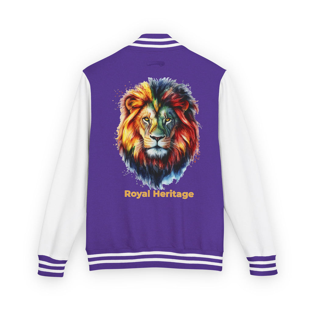 Lion Graphic Letterman Jacket — "Royal Heritage" Varsity Jacket