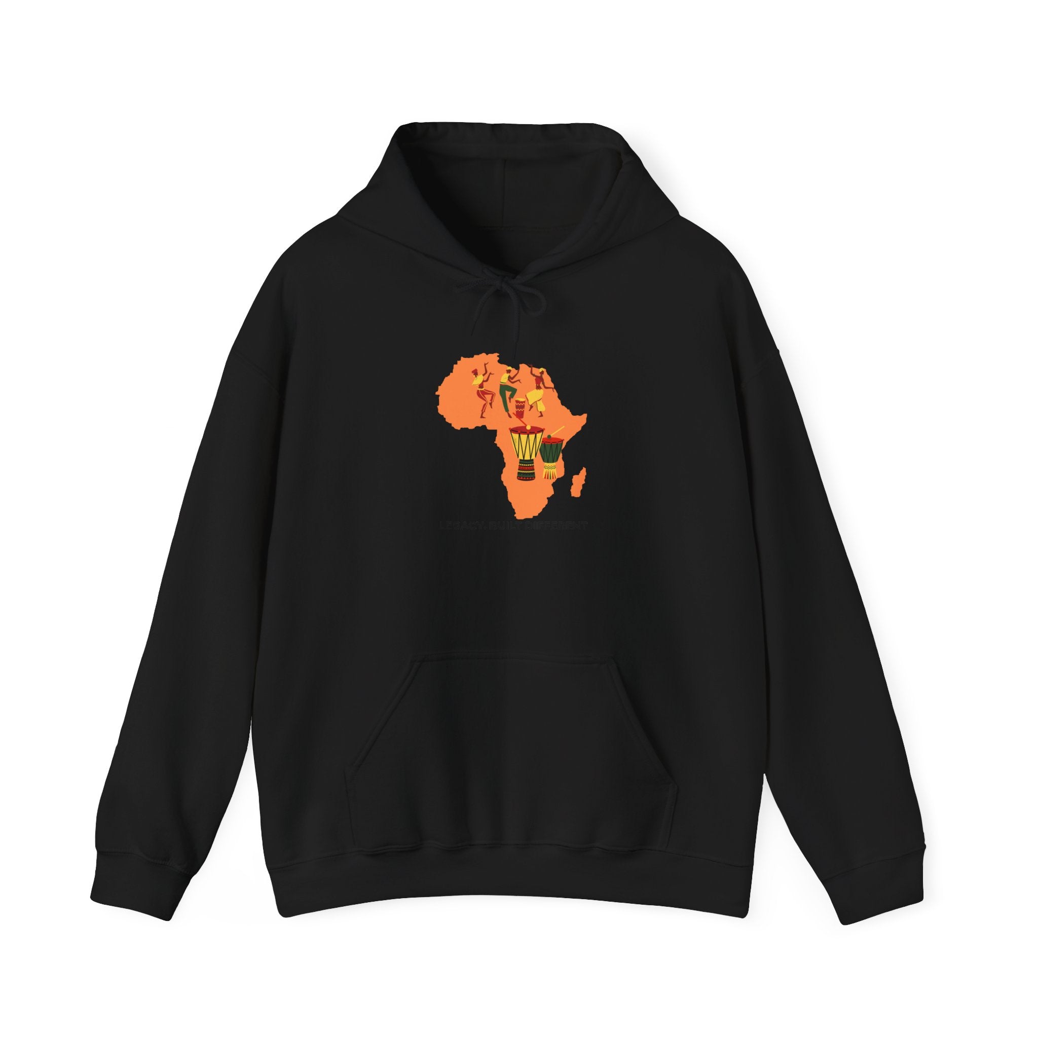 Africa Map Hoodie - 'Legacy. Built Different.' Afrocentric Graphic Pullover