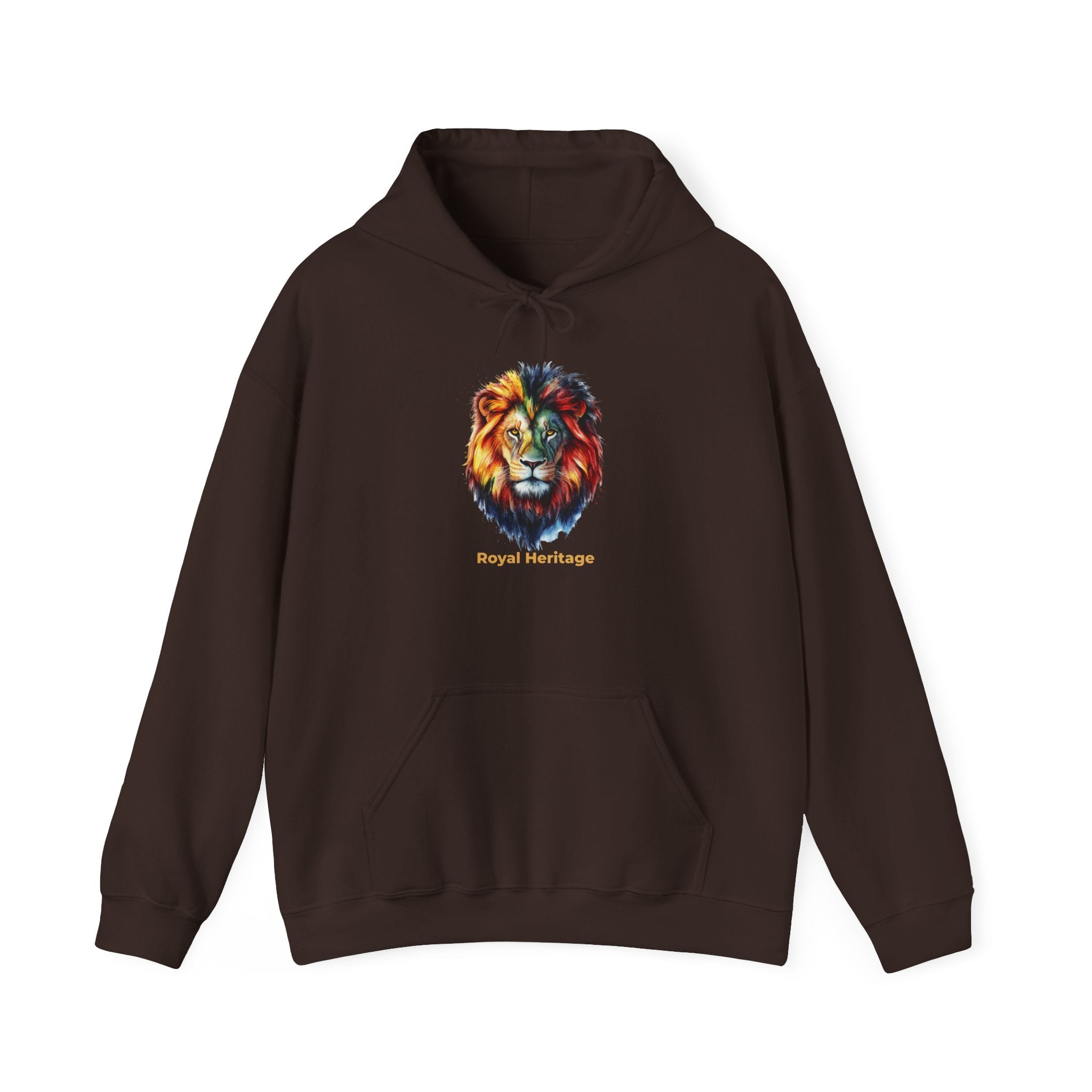 Lion Head Hoodie — 'Royal Heritage' Colorful Lion Graphic Sweatshirt