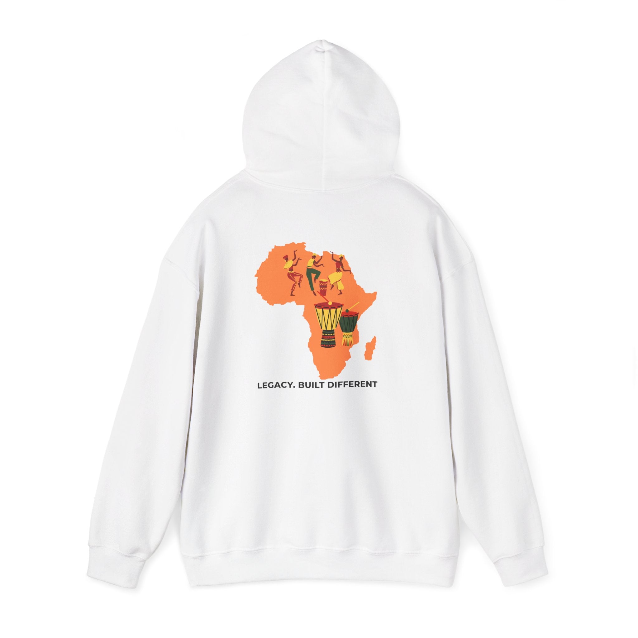 Africa Map Hoodie - 'Legacy. Built Different.' Afrocentric Graphic Pullover