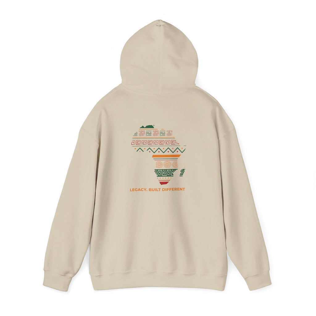 Africa Map Hoodie - 'Legacy Built Different' Graphic Pullover