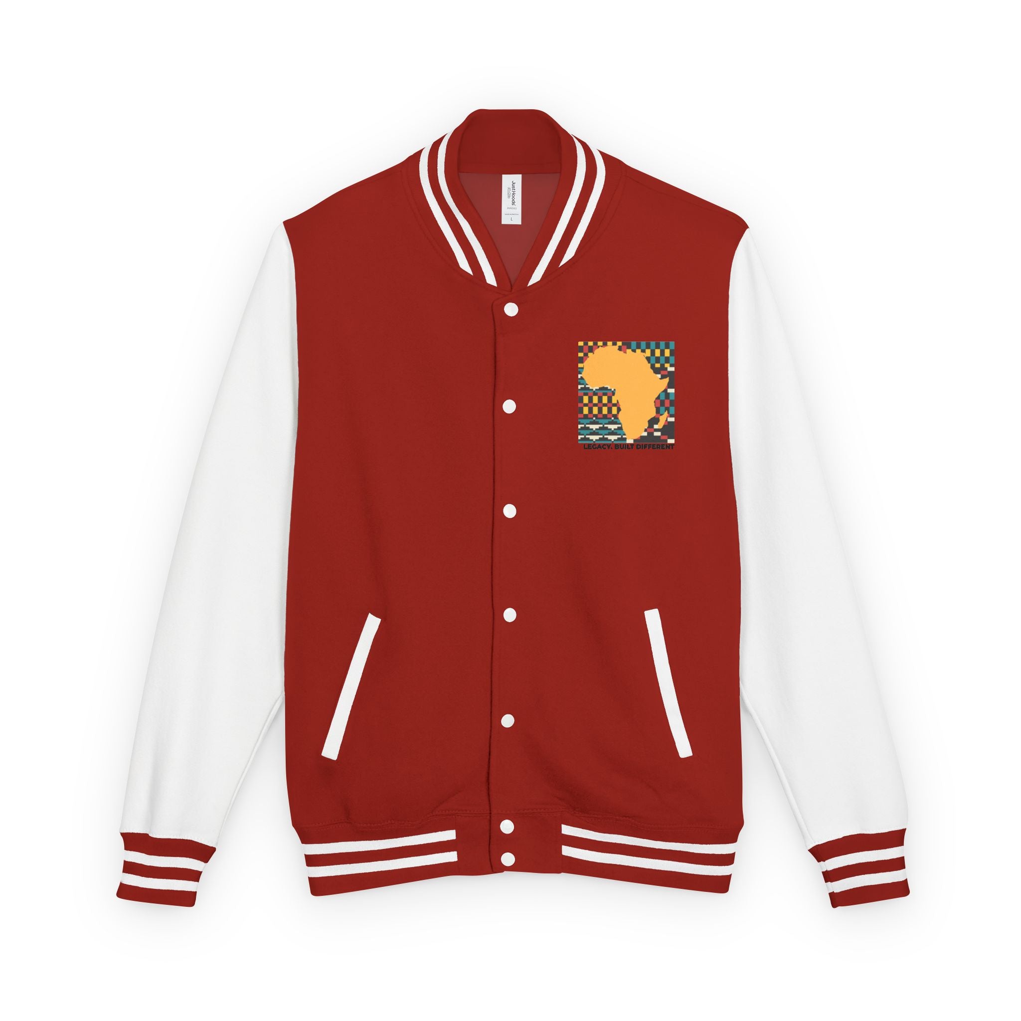 Letterman Jacket - Africa Map Kente Pattern "Legacy Built Different"