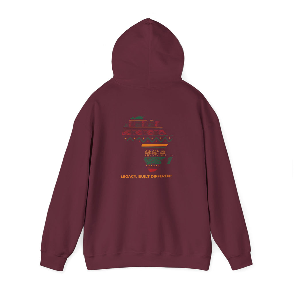 Africa Map Hoodie - 'Legacy Built Different' Graphic Pullover