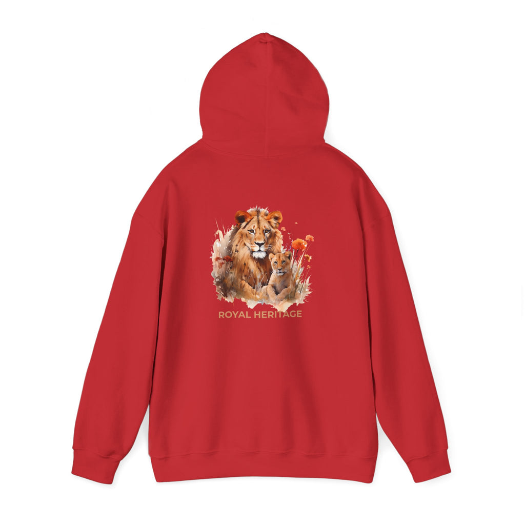 Hoodie — 'Royal Heritage' Lion & Cub Graphic Pullover