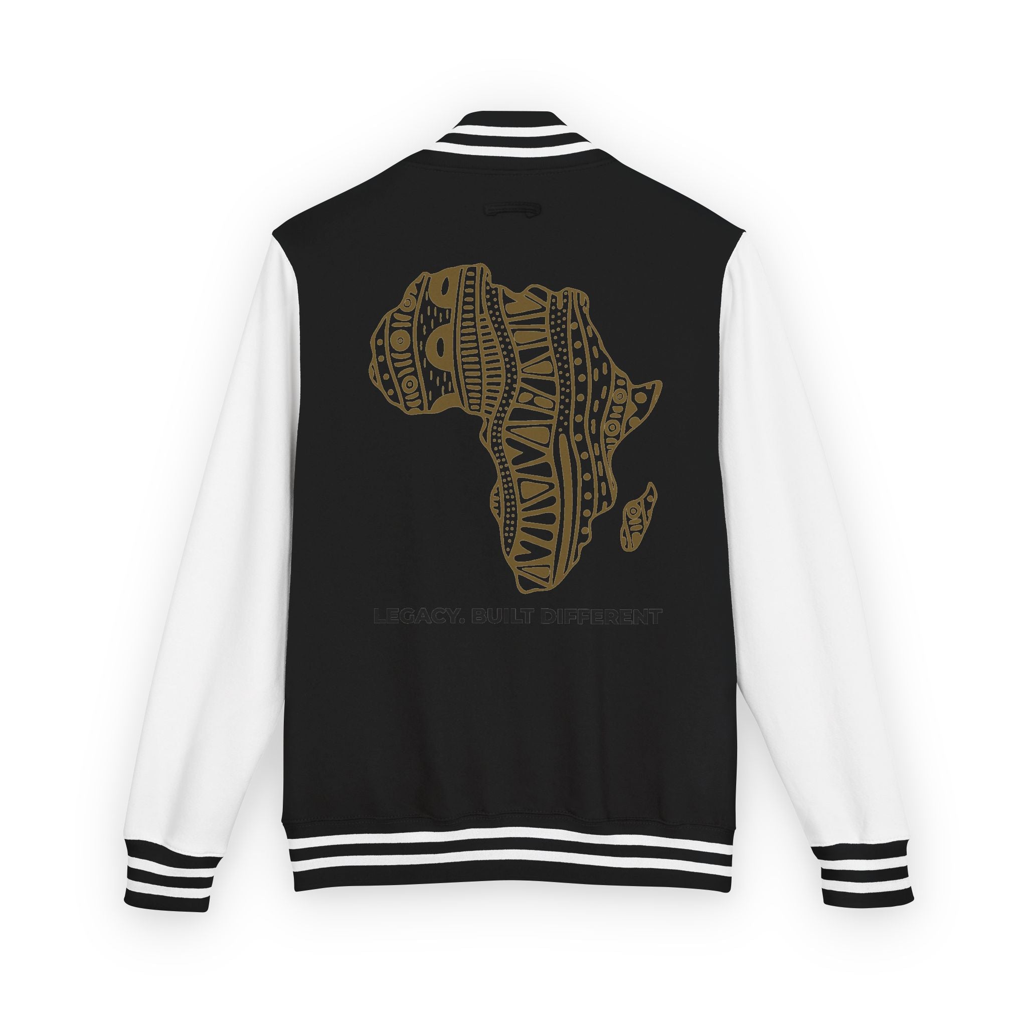 Letterman Jacket — African Pattern Map "Legacy. Built Different"