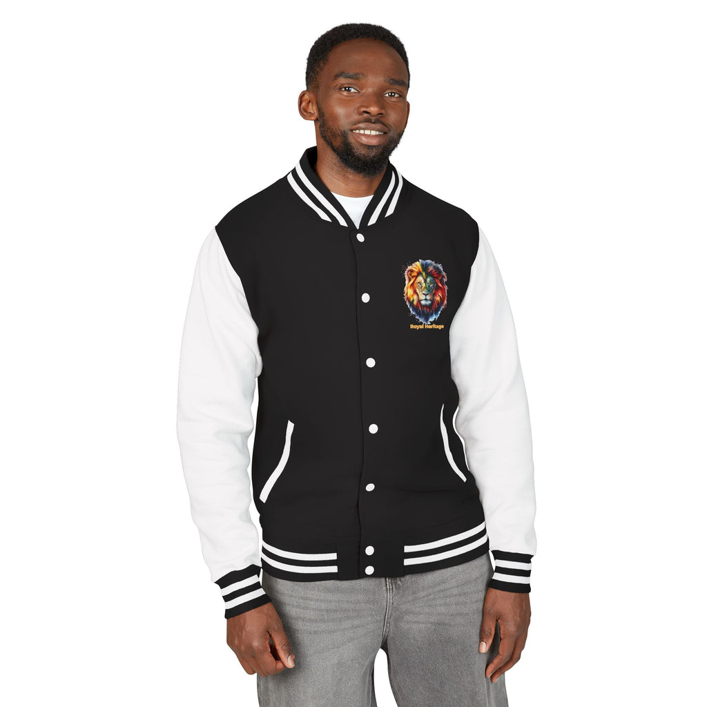Lion Graphic Letterman Jacket — "Royal Heritage" Varsity Jacket
