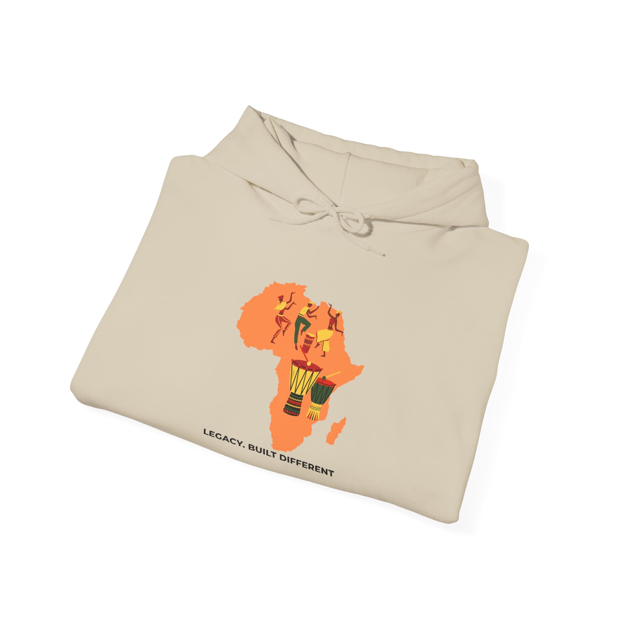 Africa Map Hoodie - 'Legacy. Built Different.' Afrocentric Graphic Pullover