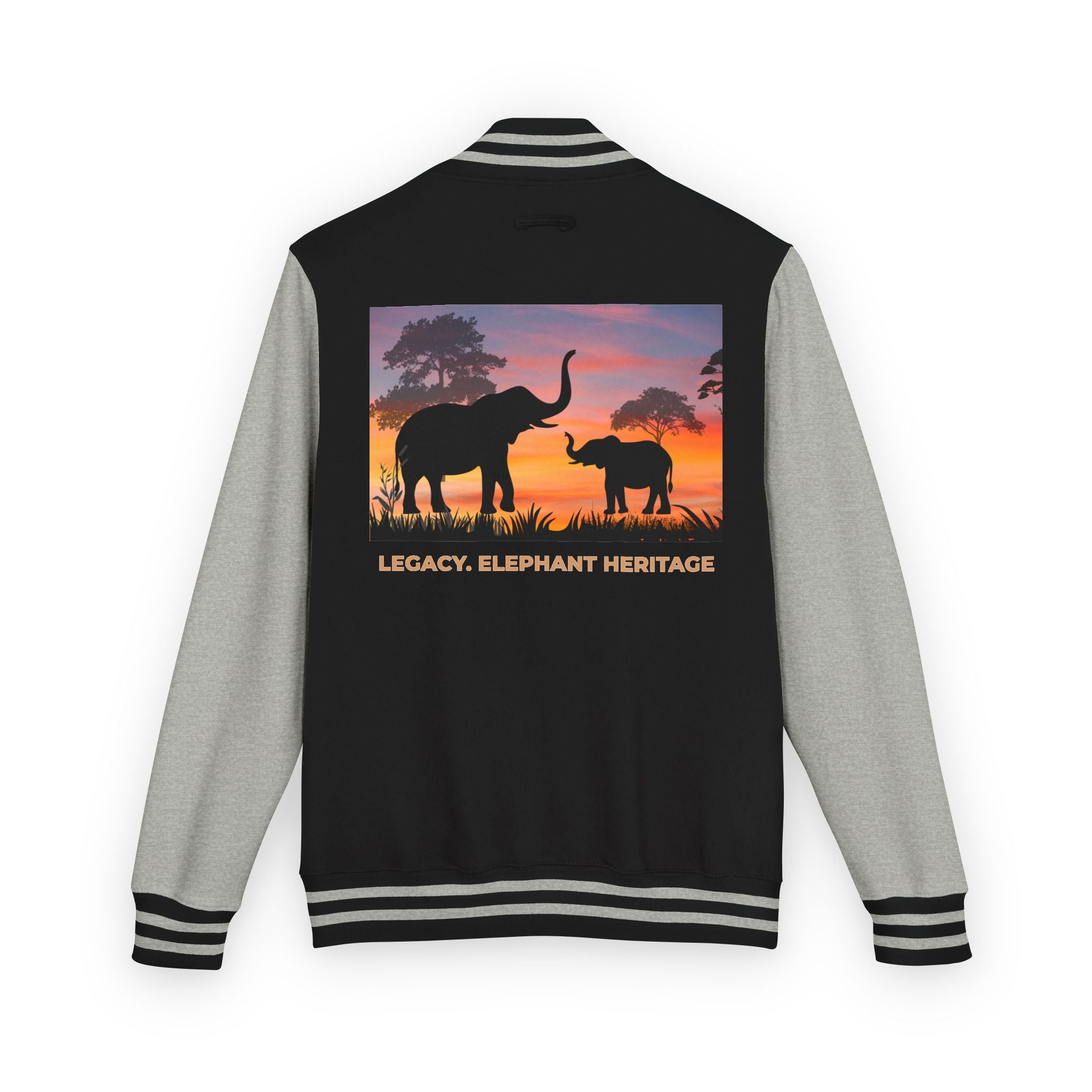Letterman Jacket — Legacy Elephant Heritage Sunset Design