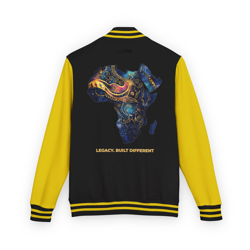 Africa Map Letterman Jacket — Colorful African Continent Graphic Bomber
