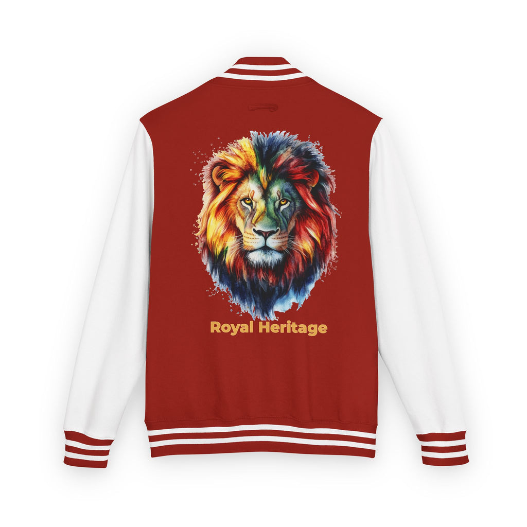 Lion Graphic Letterman Jacket — "Royal Heritage" Varsity Jacket
