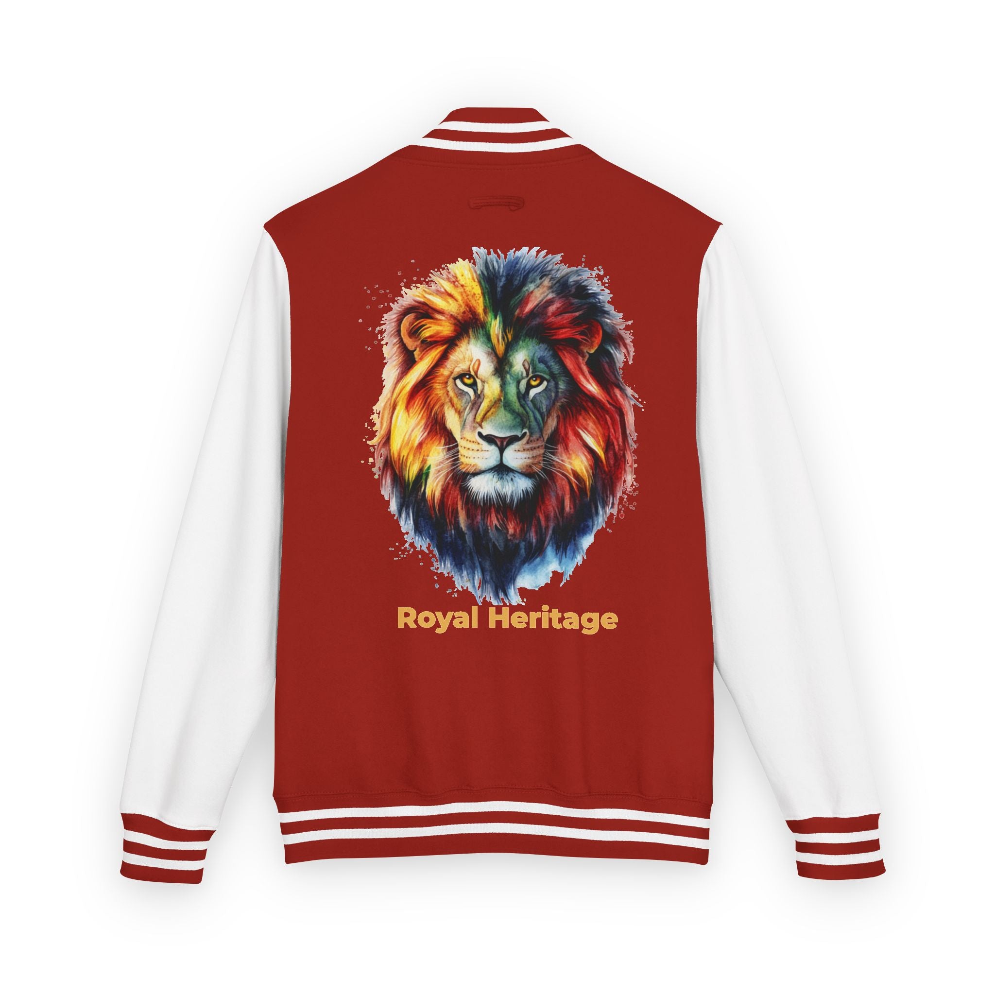 Lion Graphic Letterman Jacket — "Royal Heritage" Varsity Jacket