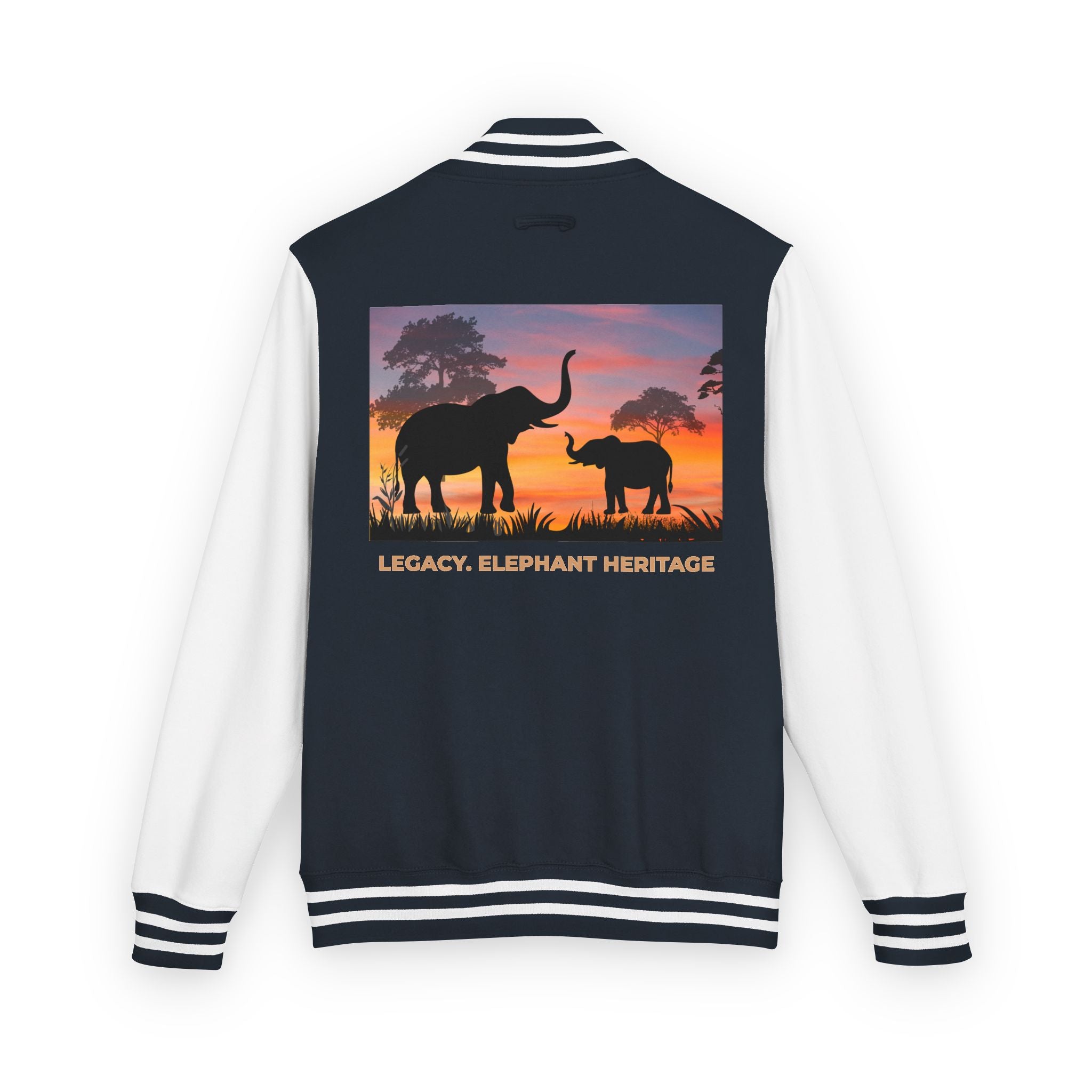 Letterman Jacket — Legacy Elephant Heritage Sunset Design