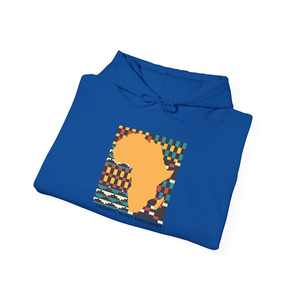 Africa Silhouette Kente Hoodie — "Legacy, Built Different"