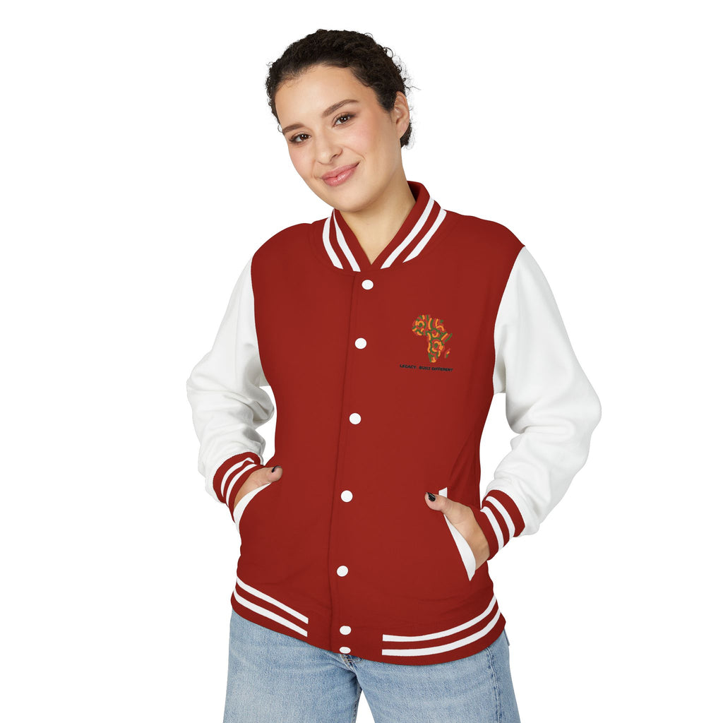 Letterman Jacket — African Heritage Map "Legacy. Built Different"