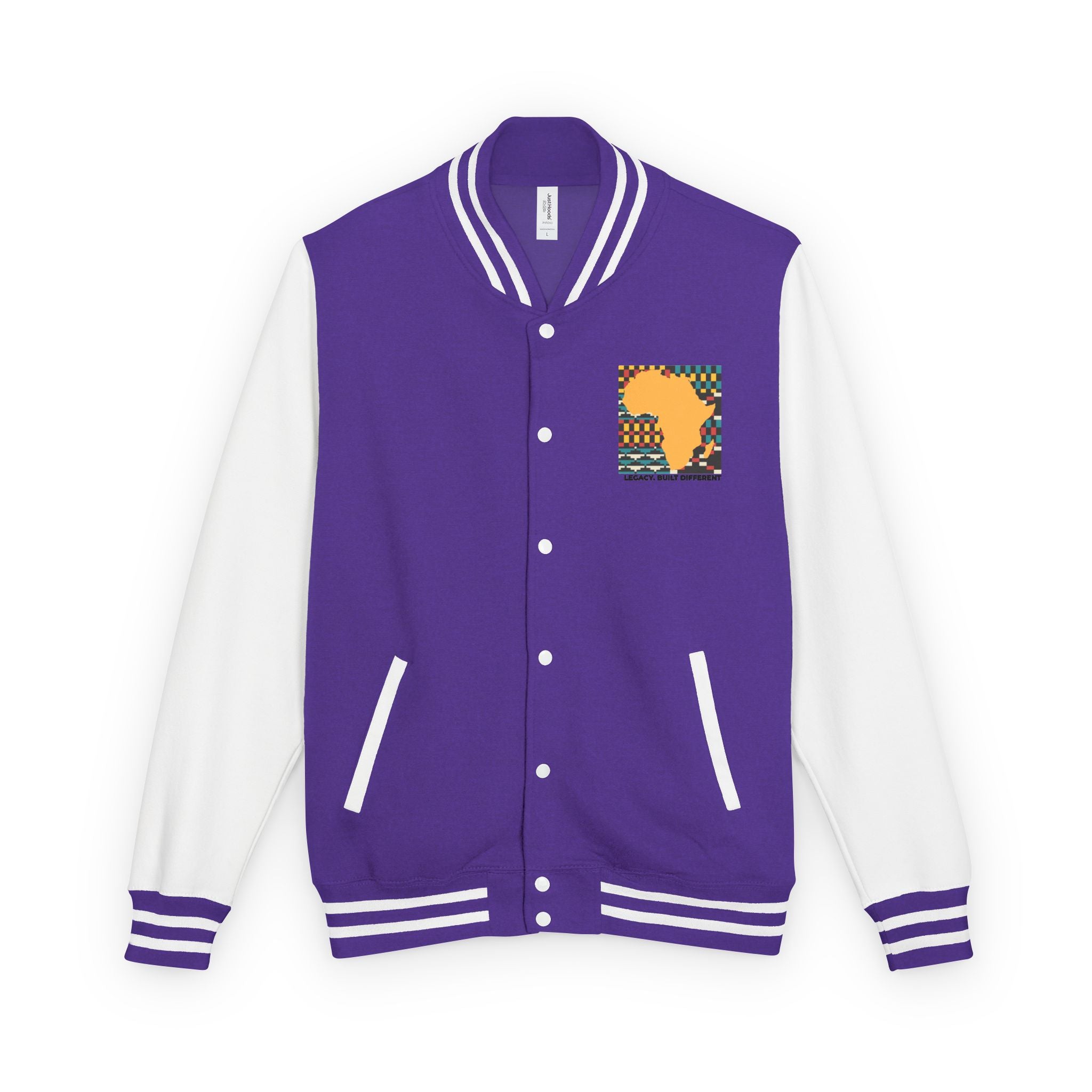 Letterman Jacket - Africa Map Kente Pattern "Legacy Built Different"