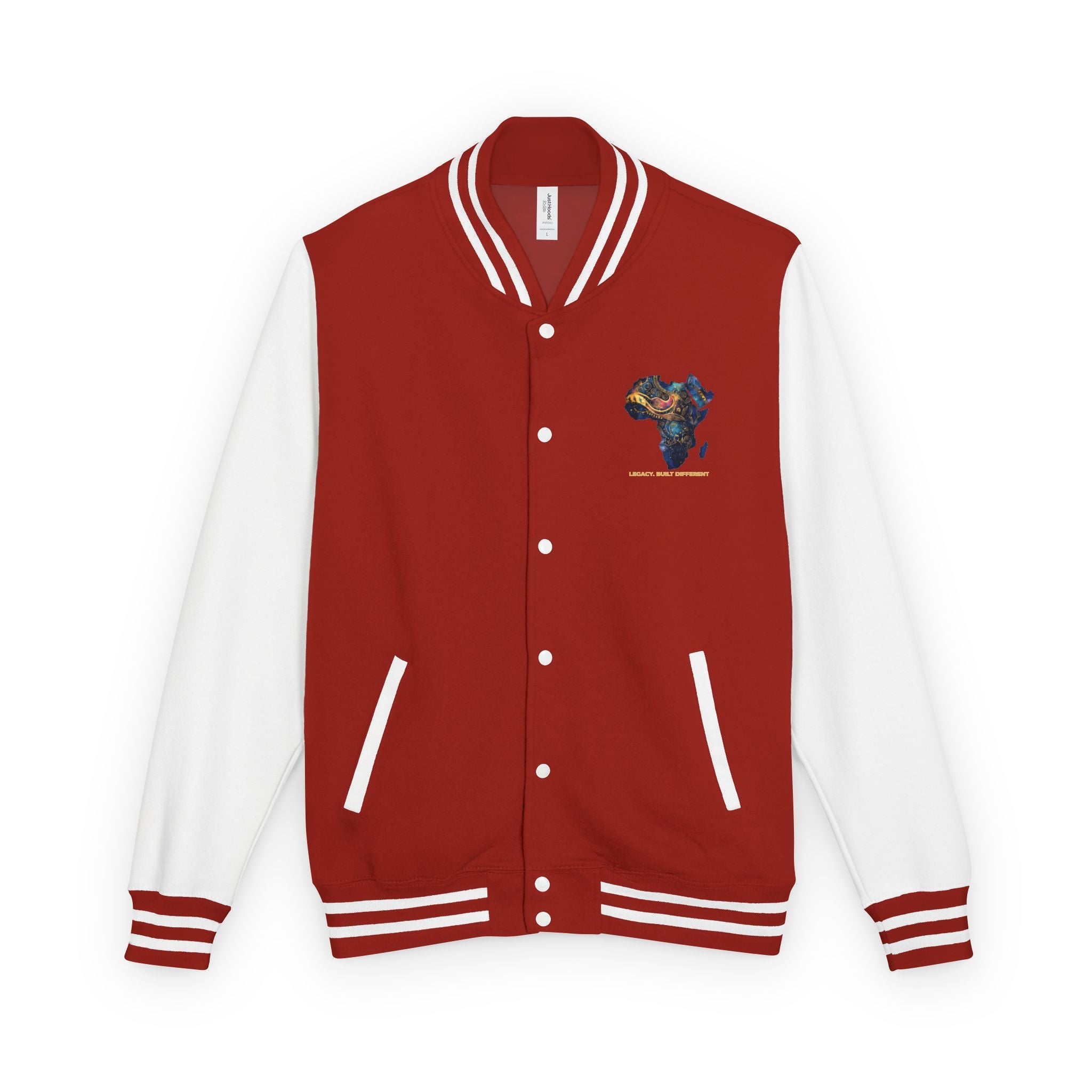 Africa Map Letterman Jacket — Colorful African Continent Graphic Bomber