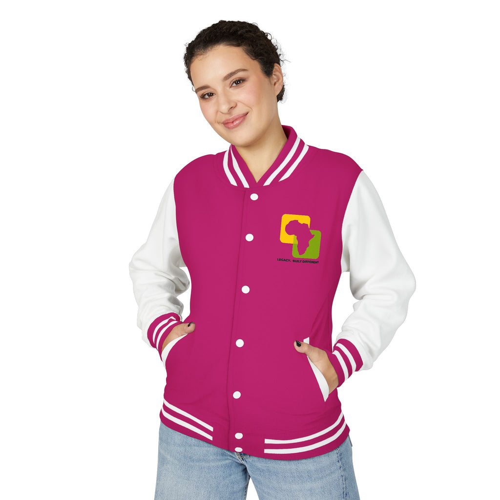 Letterman Jacket — Afrocentric Africa Map Design ("Legacy. Built Different")