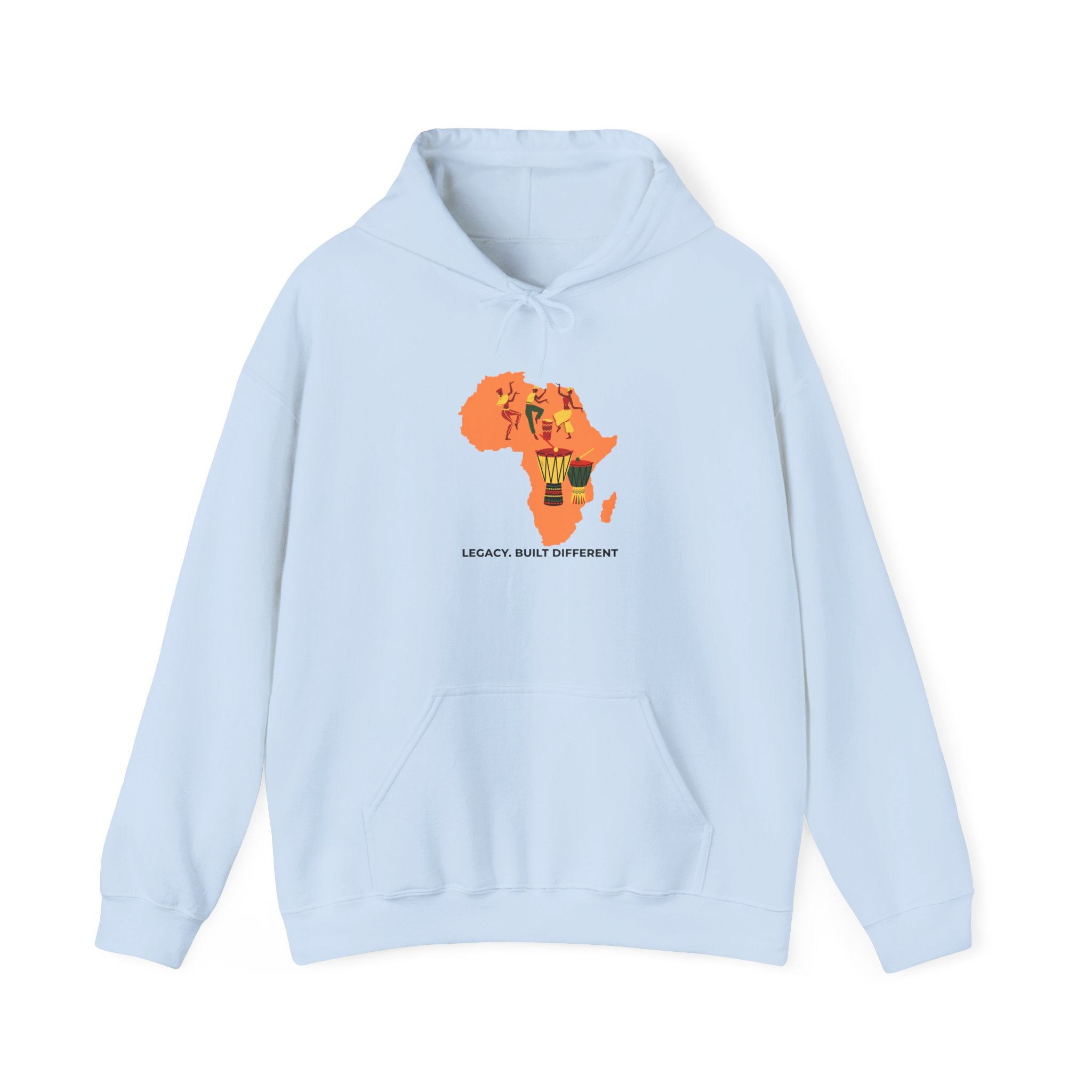 Africa Map Hoodie - 'Legacy. Built Different.' Afrocentric Graphic Pullover