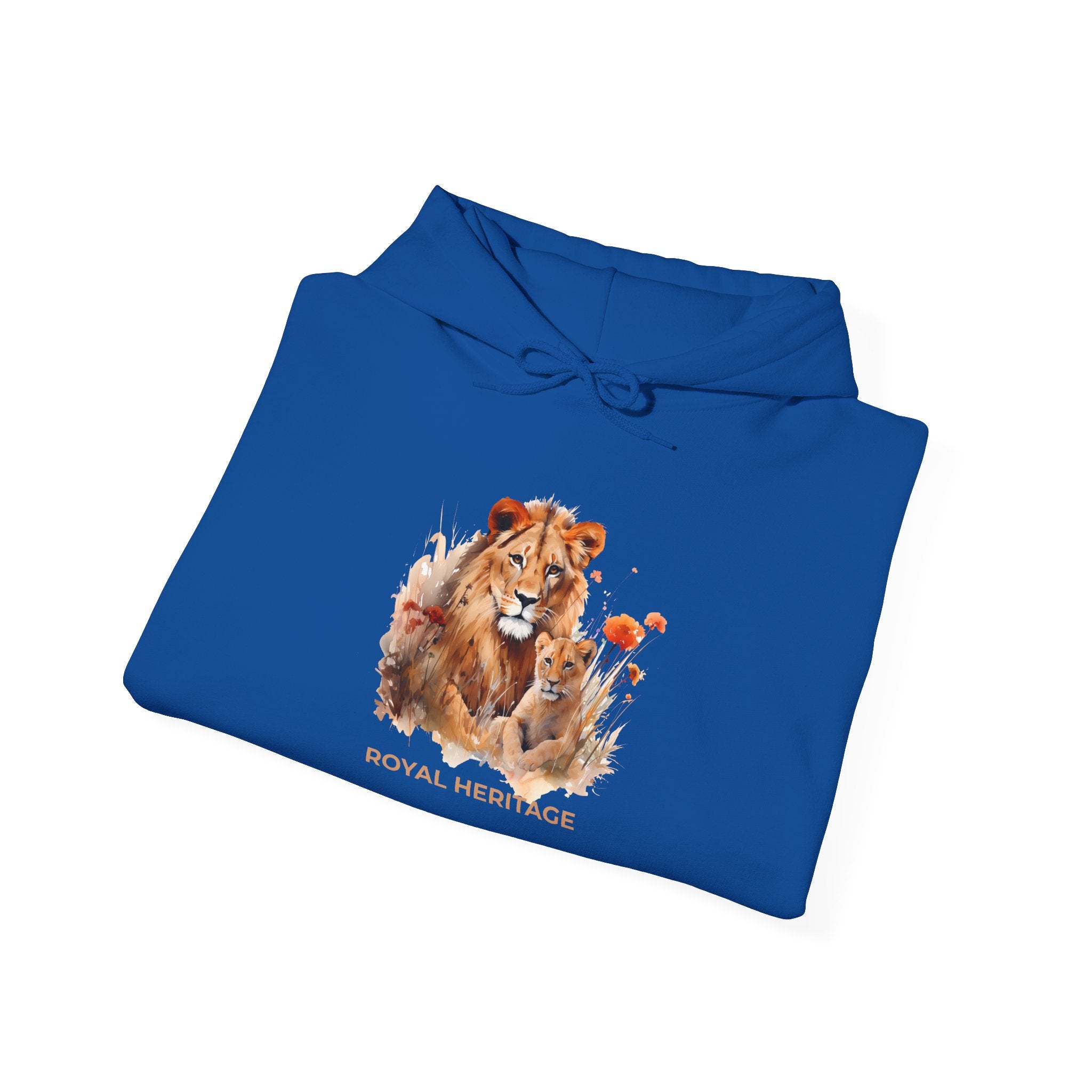 Hoodie — 'Royal Heritage' Lion & Cub Graphic Pullover