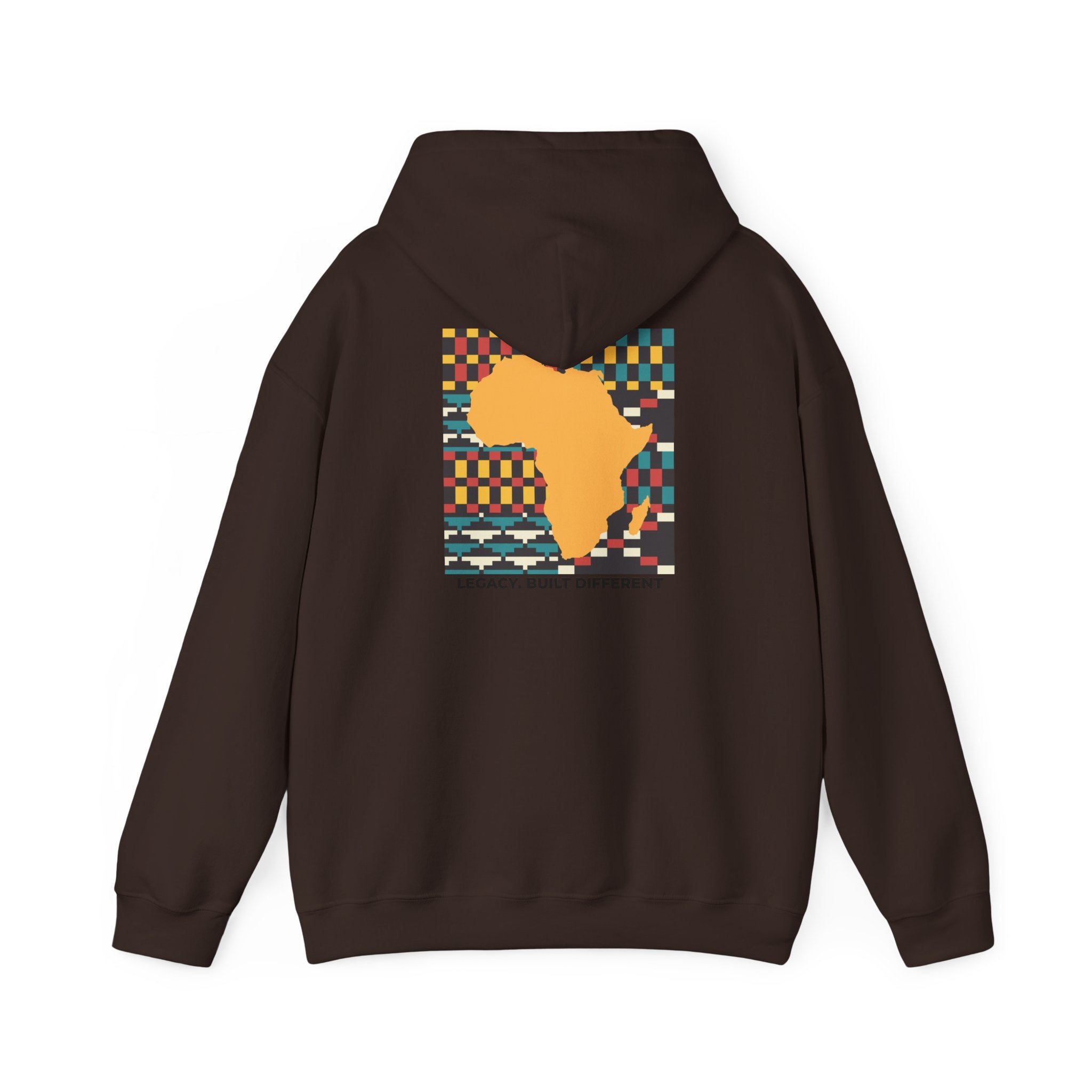 Africa Silhouette Kente Hoodie — "Legacy, Built Different"
