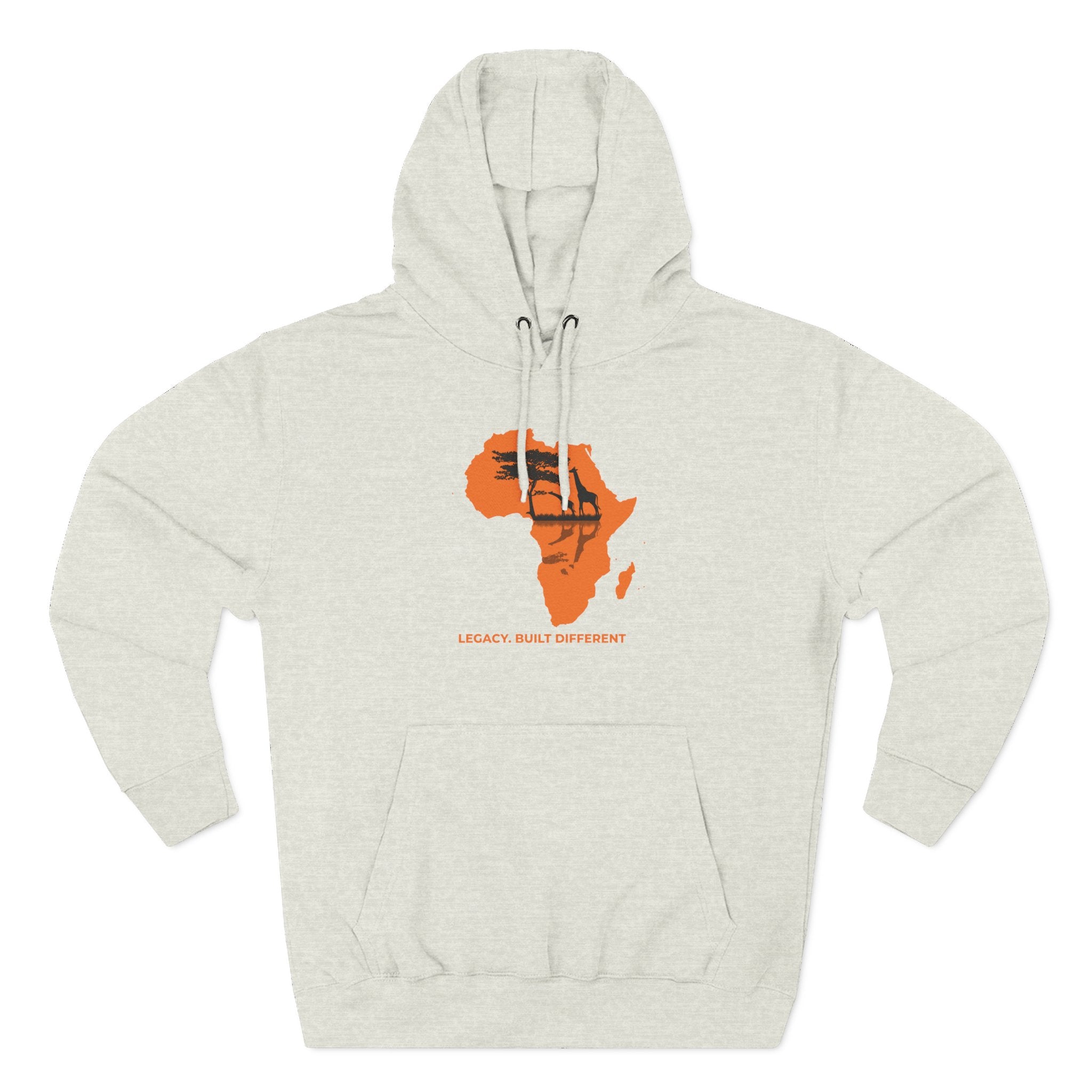 Africa Silhouette Hoodie — 'Legacy: Built Different' Graphic Pullover