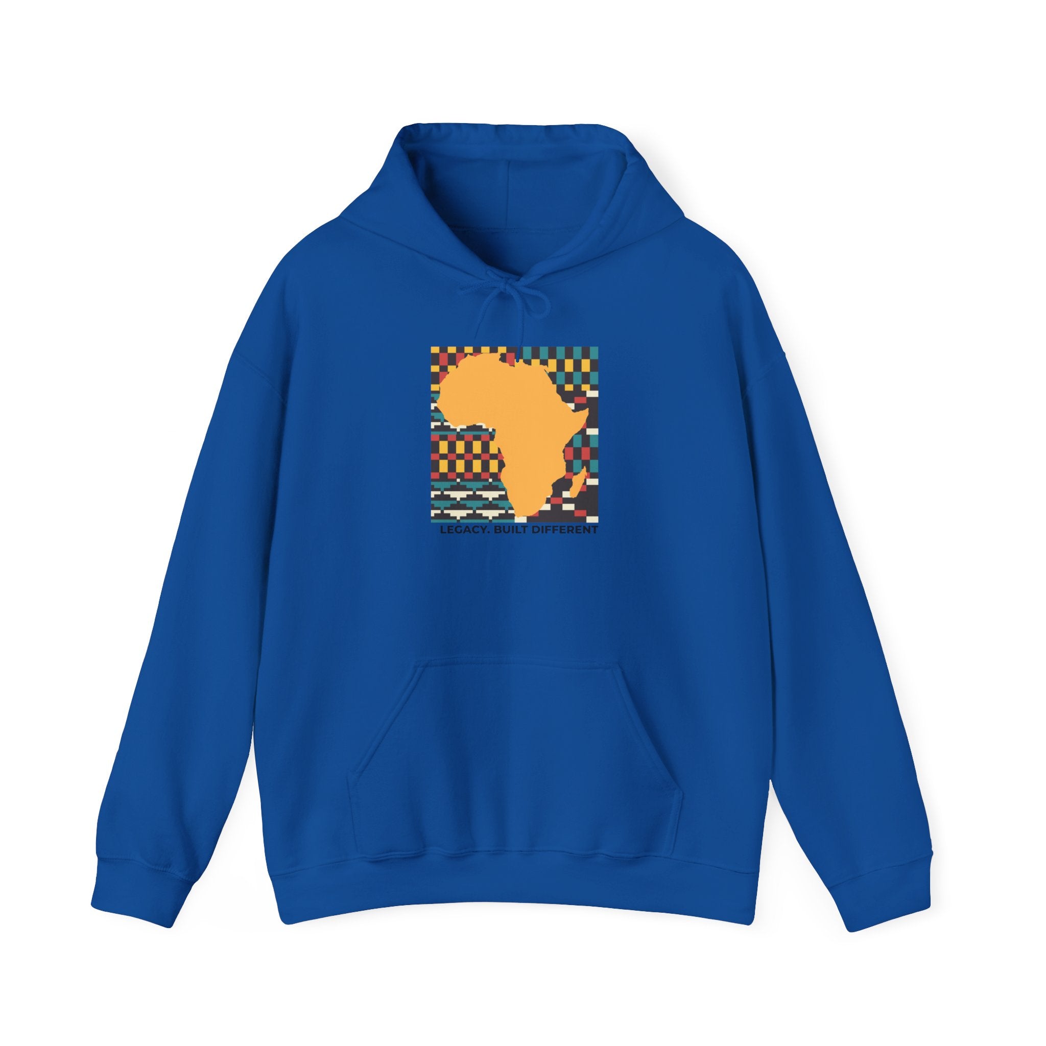 Africa Silhouette Kente Hoodie — "Legacy, Built Different"
