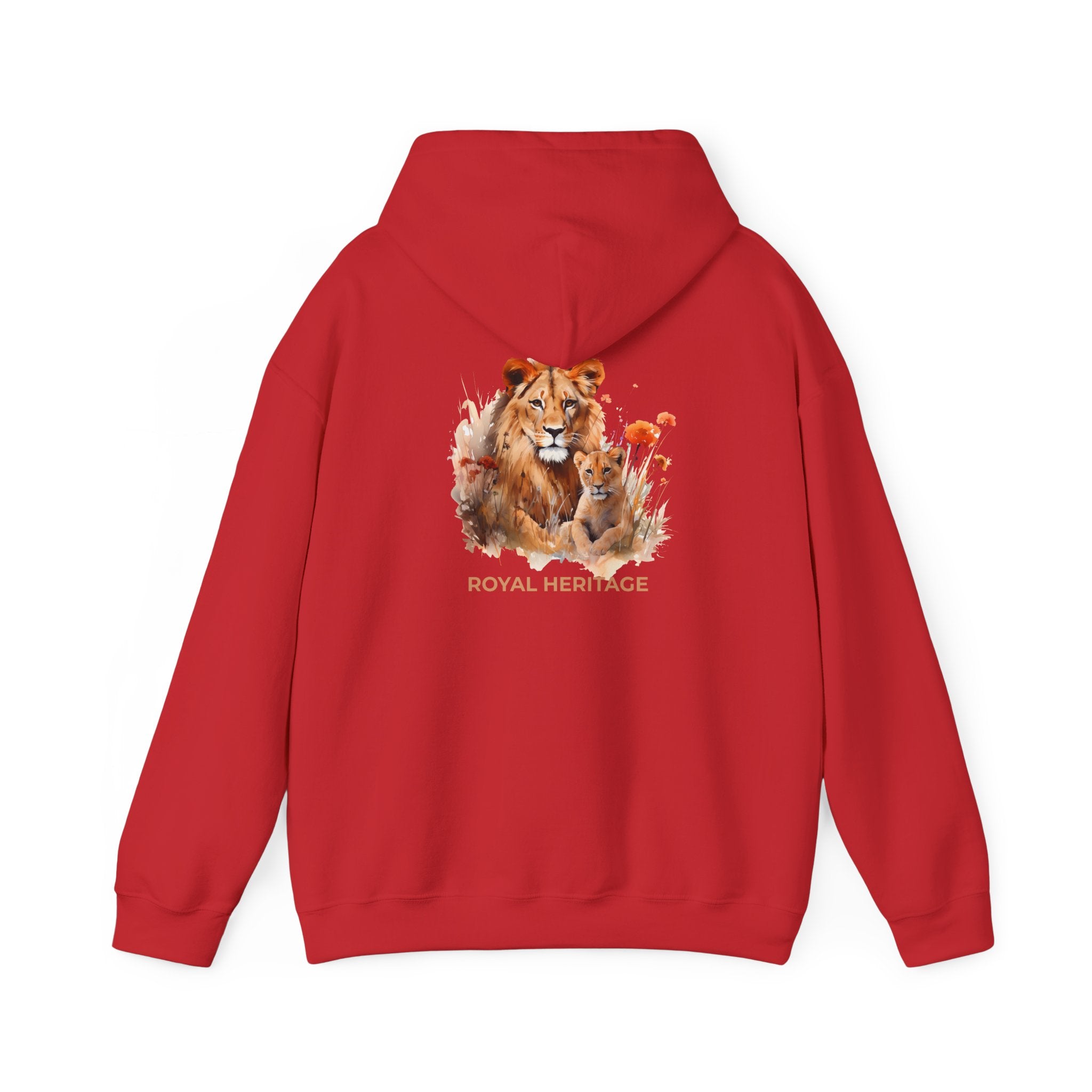 Hoodie — 'Royal Heritage' Lion & Cub Graphic Pullover