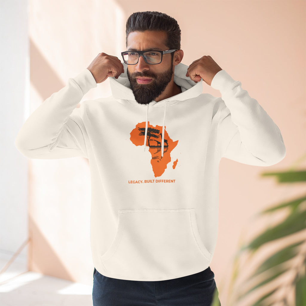 Africa Silhouette Hoodie — 'Legacy: Built Different' Graphic Pullover