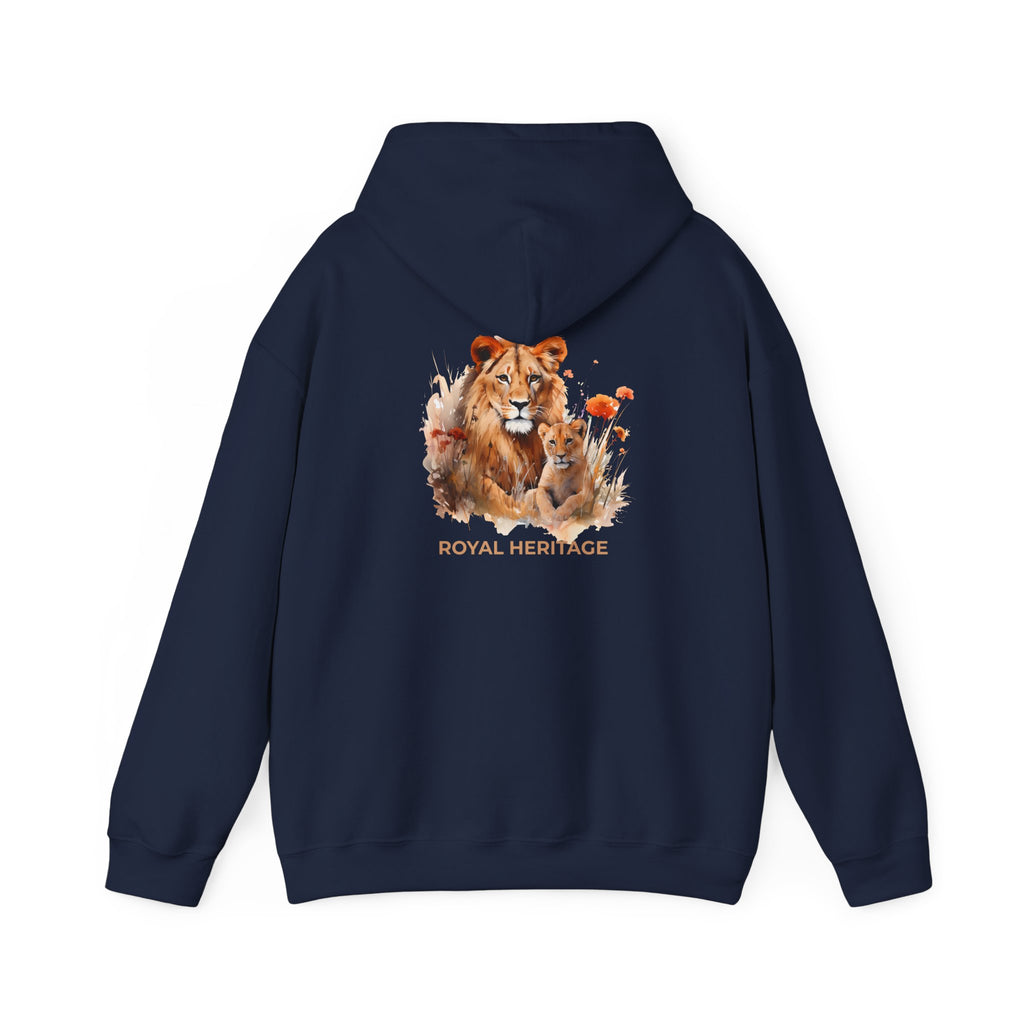 Hoodie — 'Royal Heritage' Lion & Cub Graphic Pullover