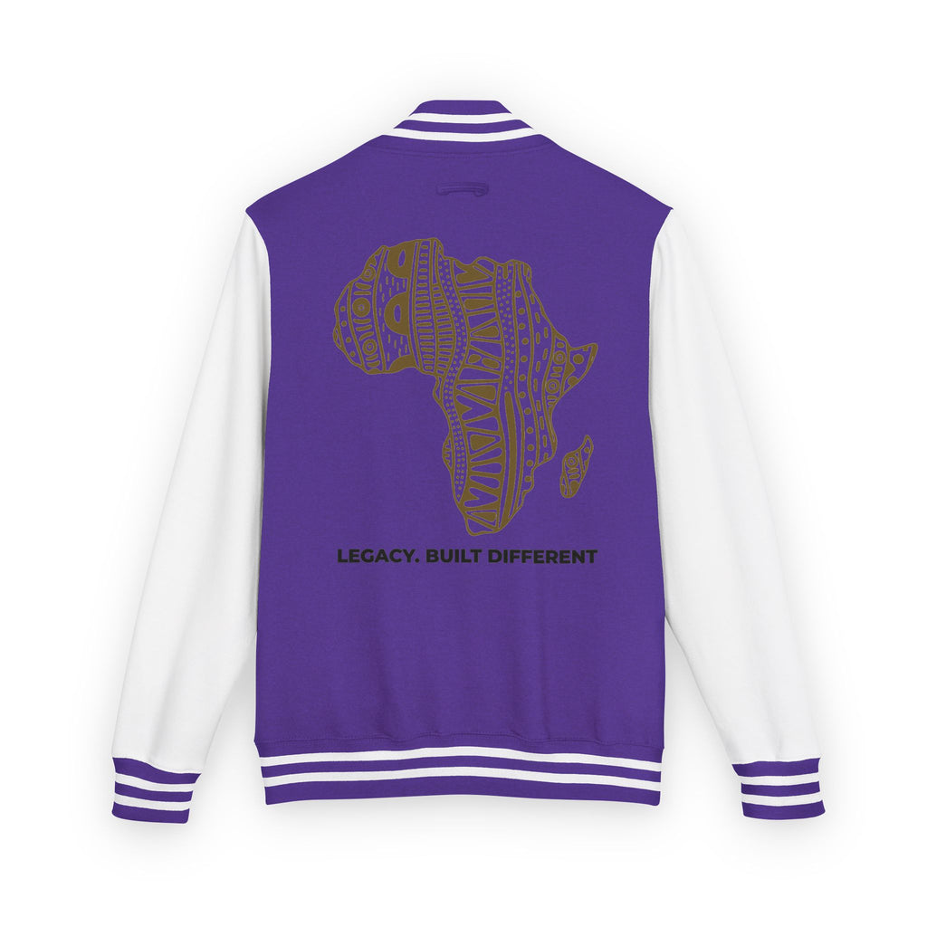 Letterman Jacket — African Pattern Map "Legacy. Built Different"