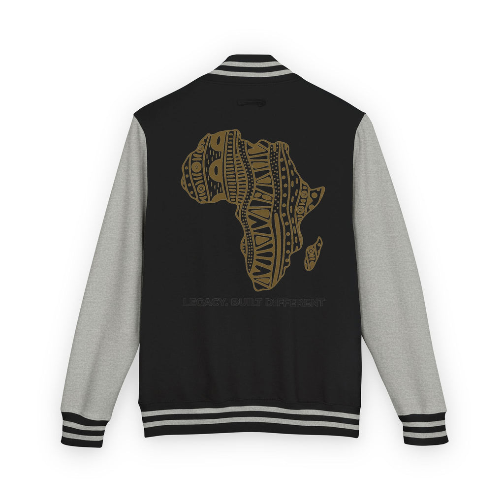 Letterman Jacket — African Pattern Map "Legacy. Built Different"