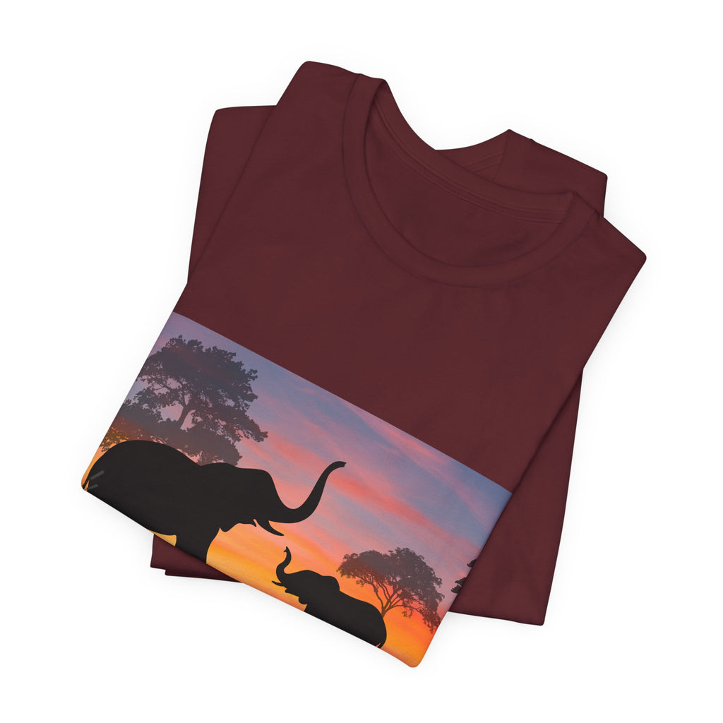 Elephant Sunset Tee — "Legacy, Elephant Heritage" Graphic T-Shirt