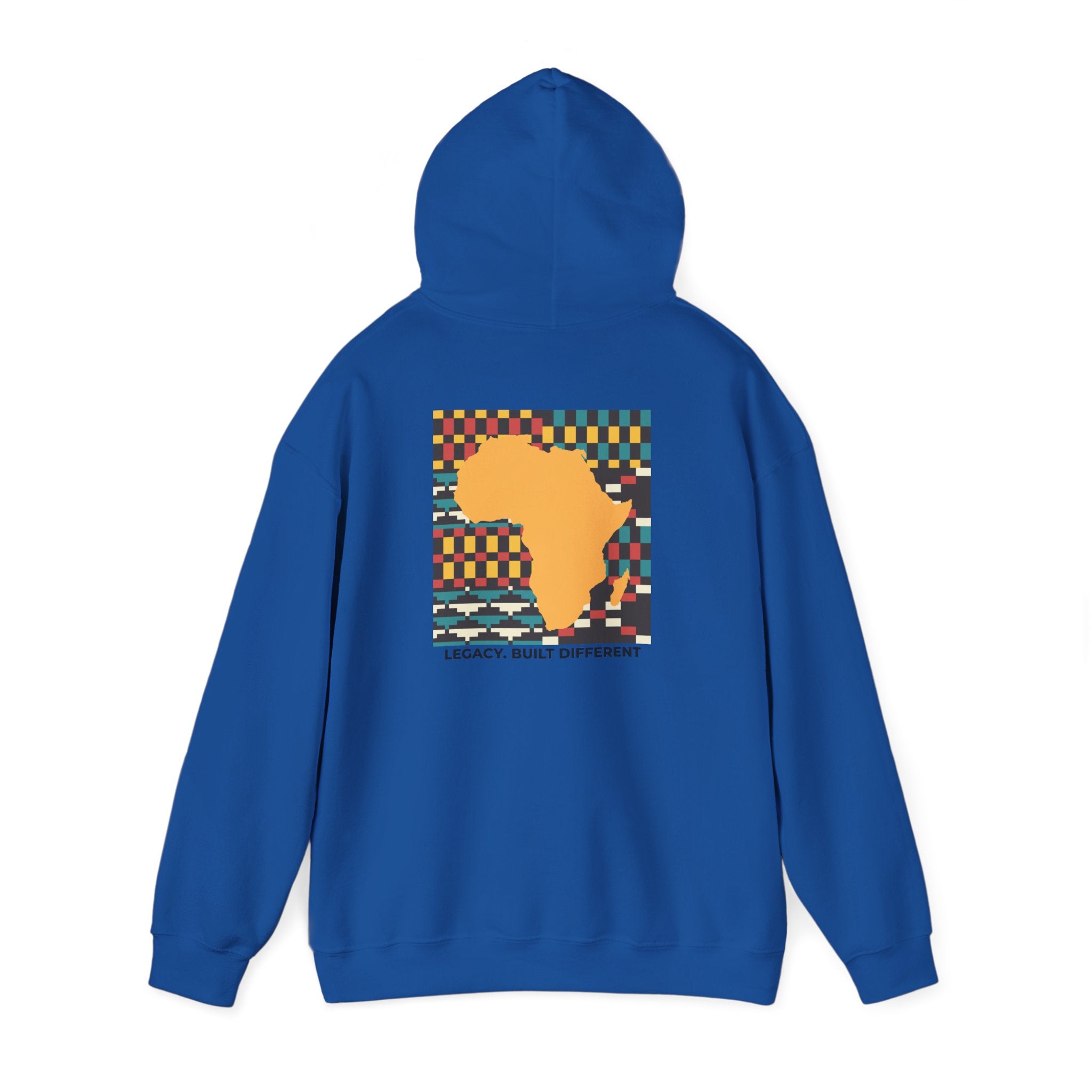 Africa Silhouette Kente Hoodie — "Legacy, Built Different"