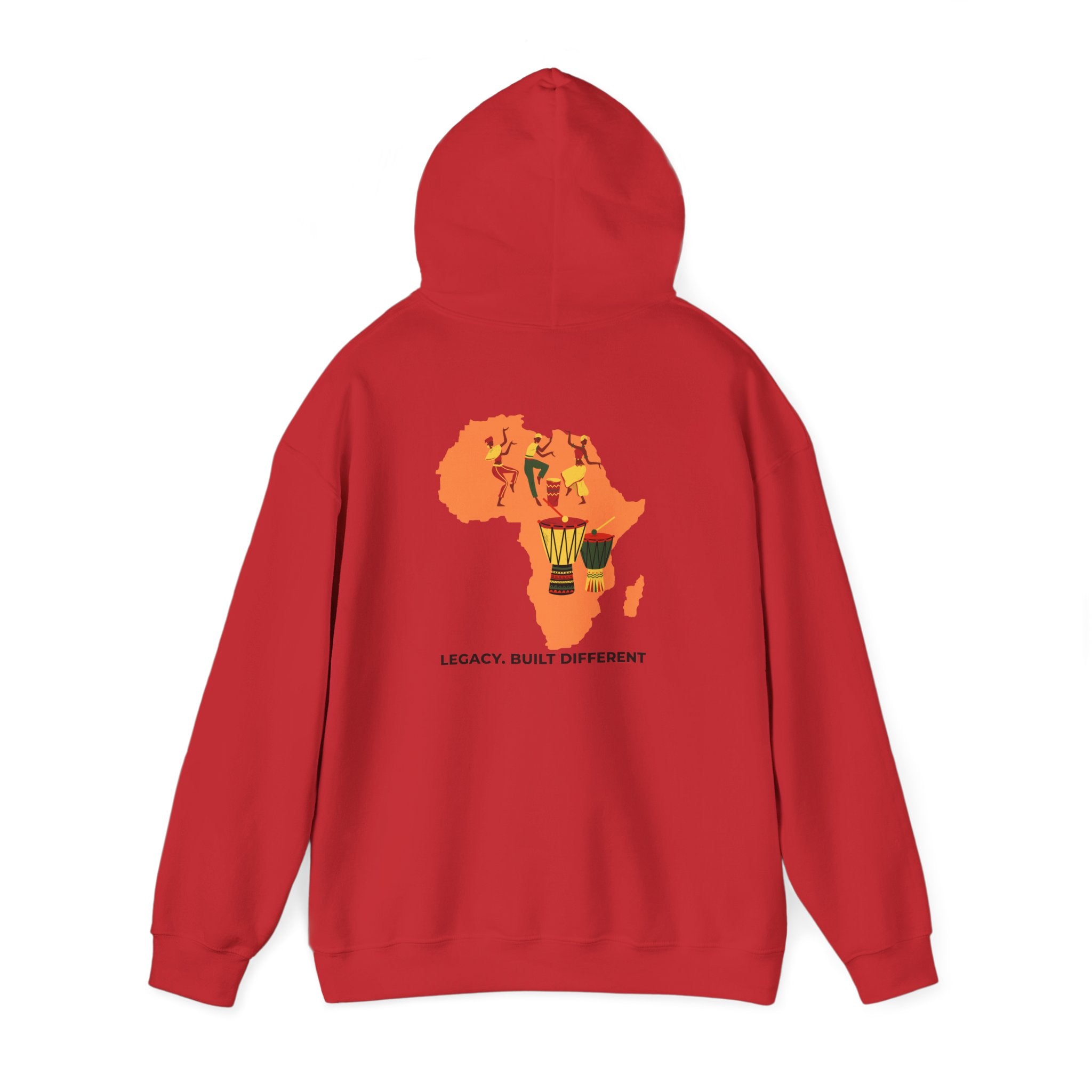 Africa Map Hoodie - 'Legacy. Built Different.' Afrocentric Graphic Pullover