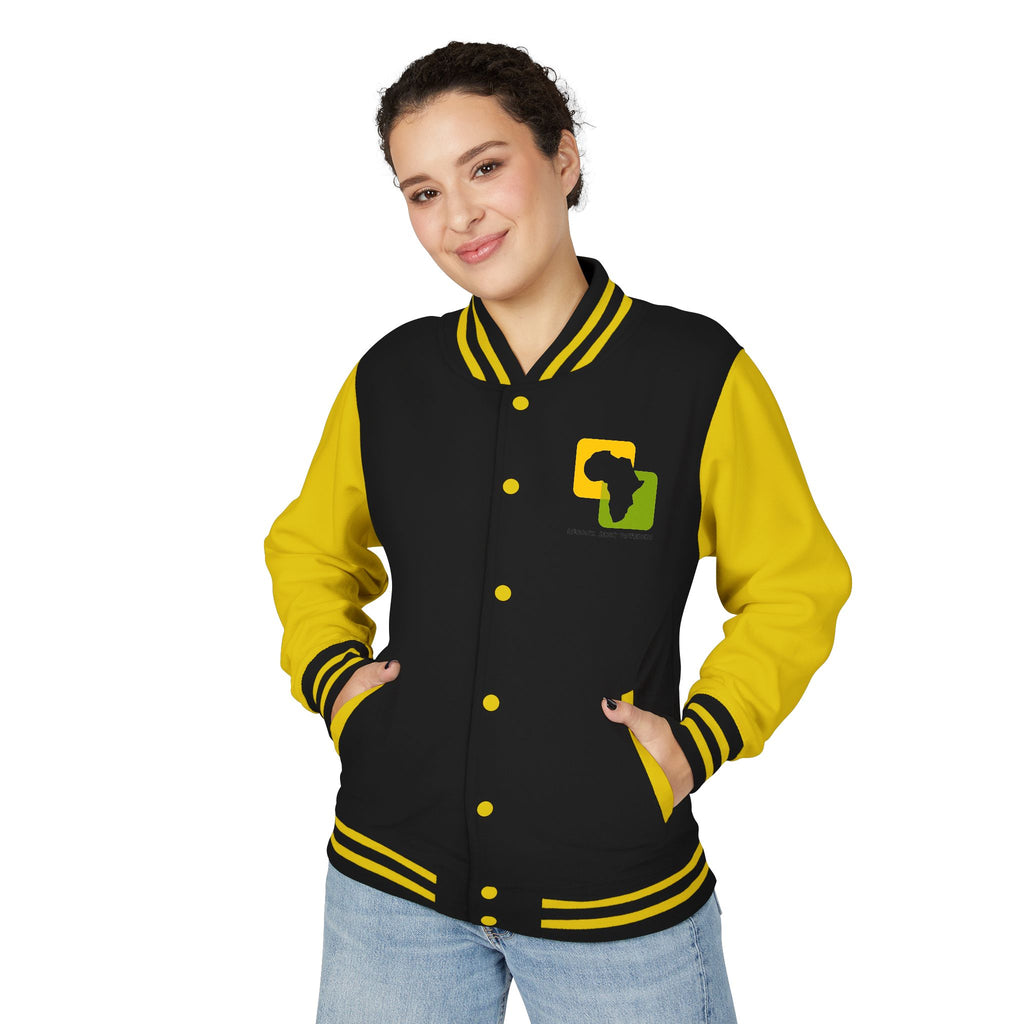 Letterman Jacket — Afrocentric Africa Map Design ("Legacy. Built Different")