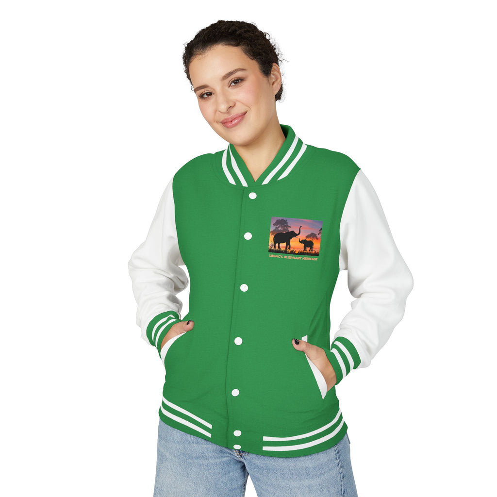 Letterman Jacket — Legacy Elephant Heritage Sunset Design