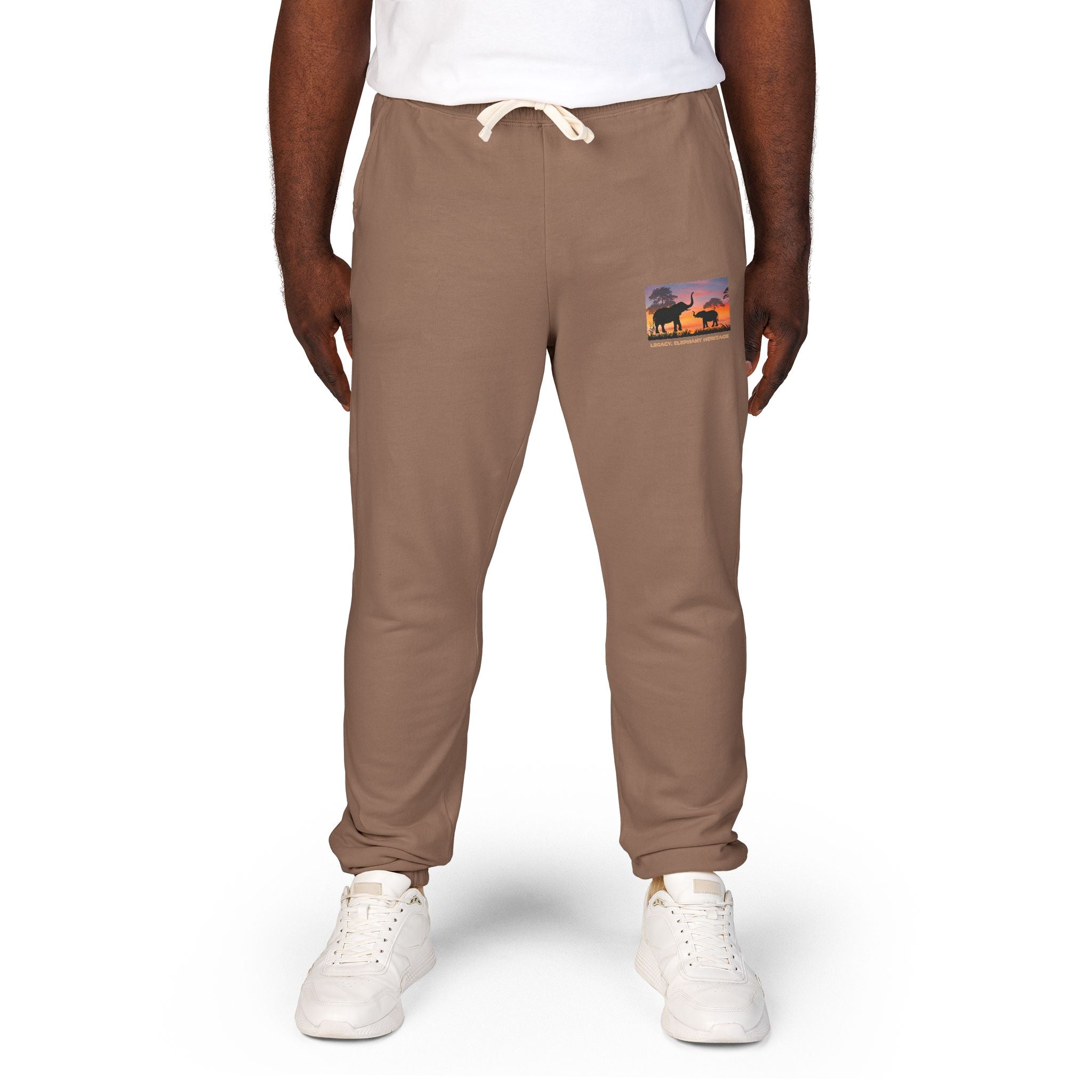 Sunset Camper Sweatpants — Cozy Graphic Fleece Joggers