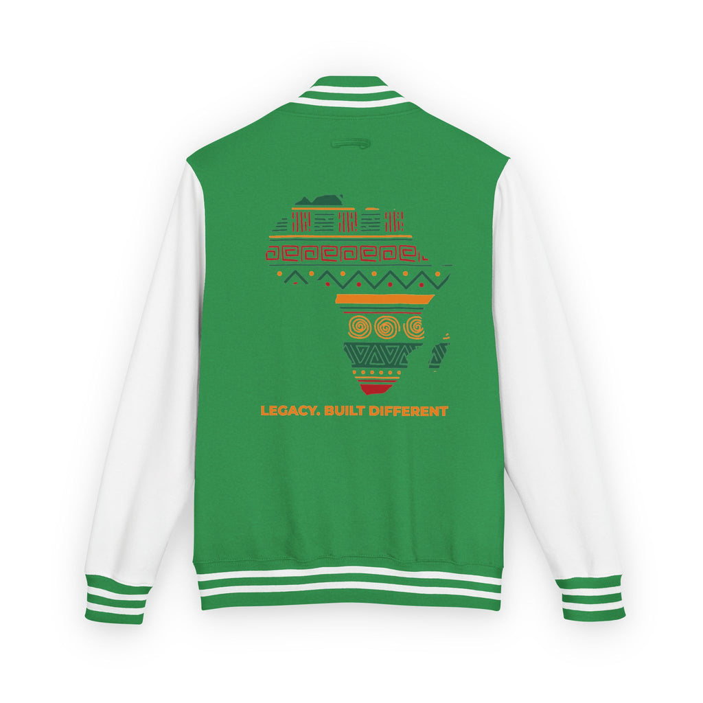 Africa Pattern Letterman Jacket — "Legacy, Unity, Strength"