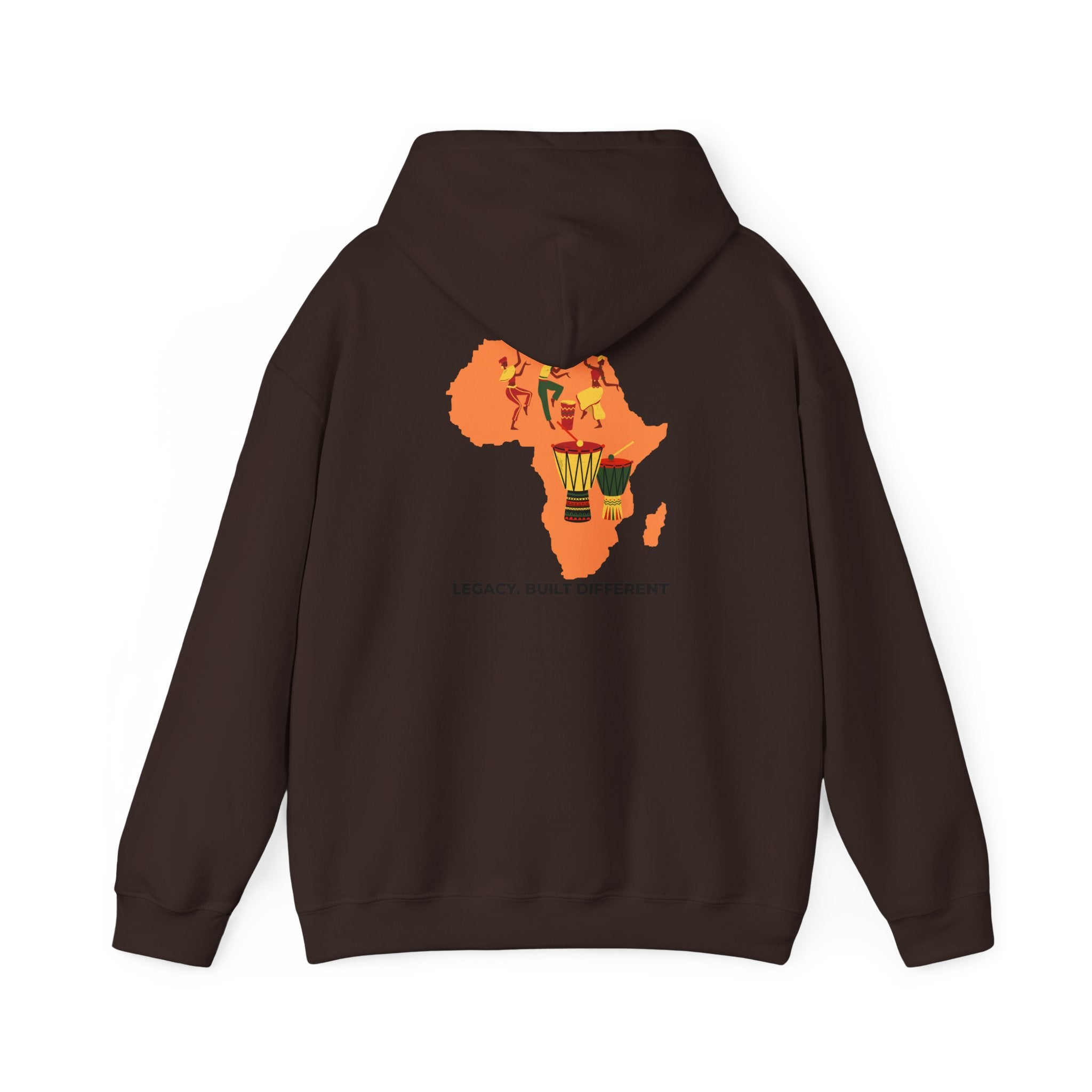 Africa Map Hoodie - 'Legacy. Built Different.' Afrocentric Graphic Pullover