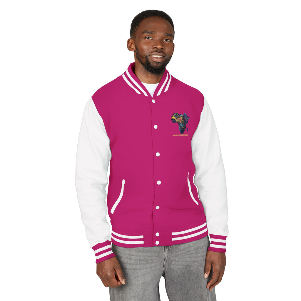 Africa Map Letterman Jacket — Colorful African Continent Graphic Bomber