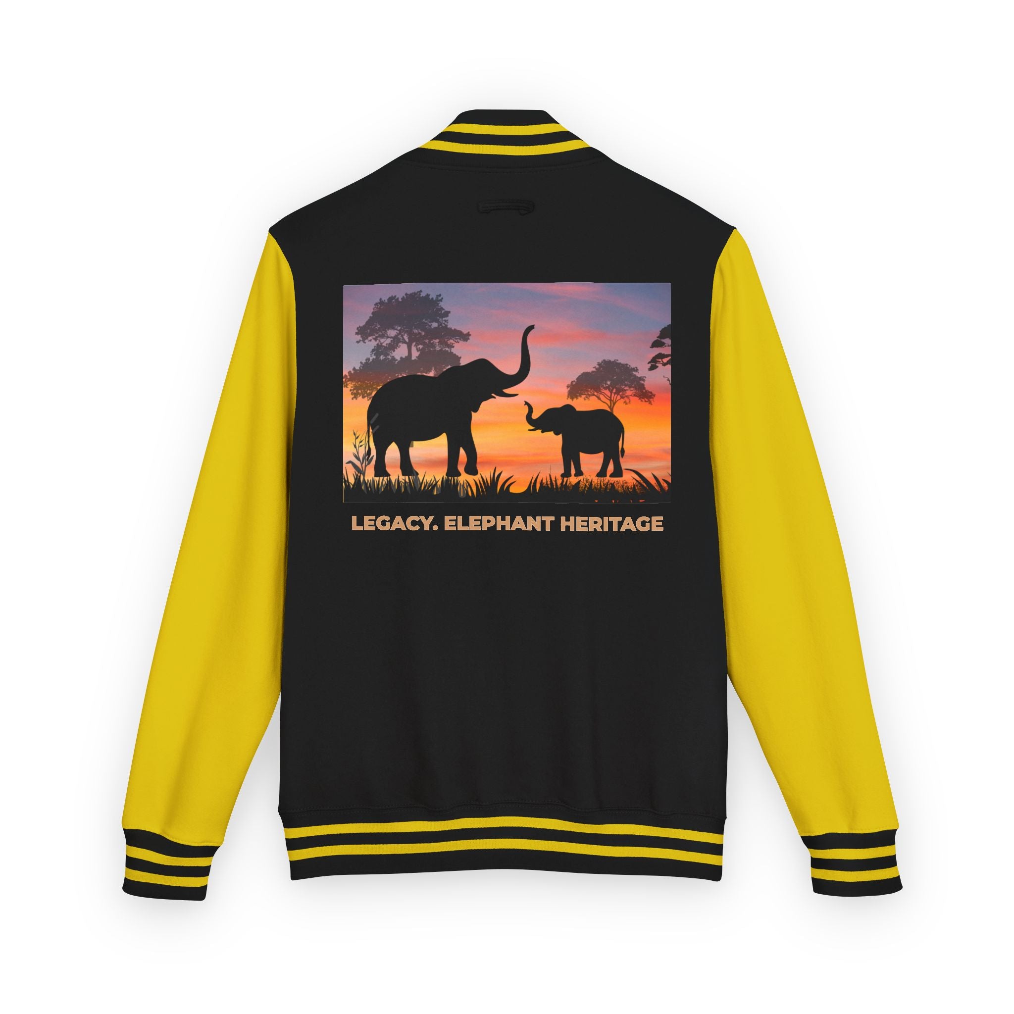 Letterman Jacket — Legacy Elephant Heritage Sunset Design