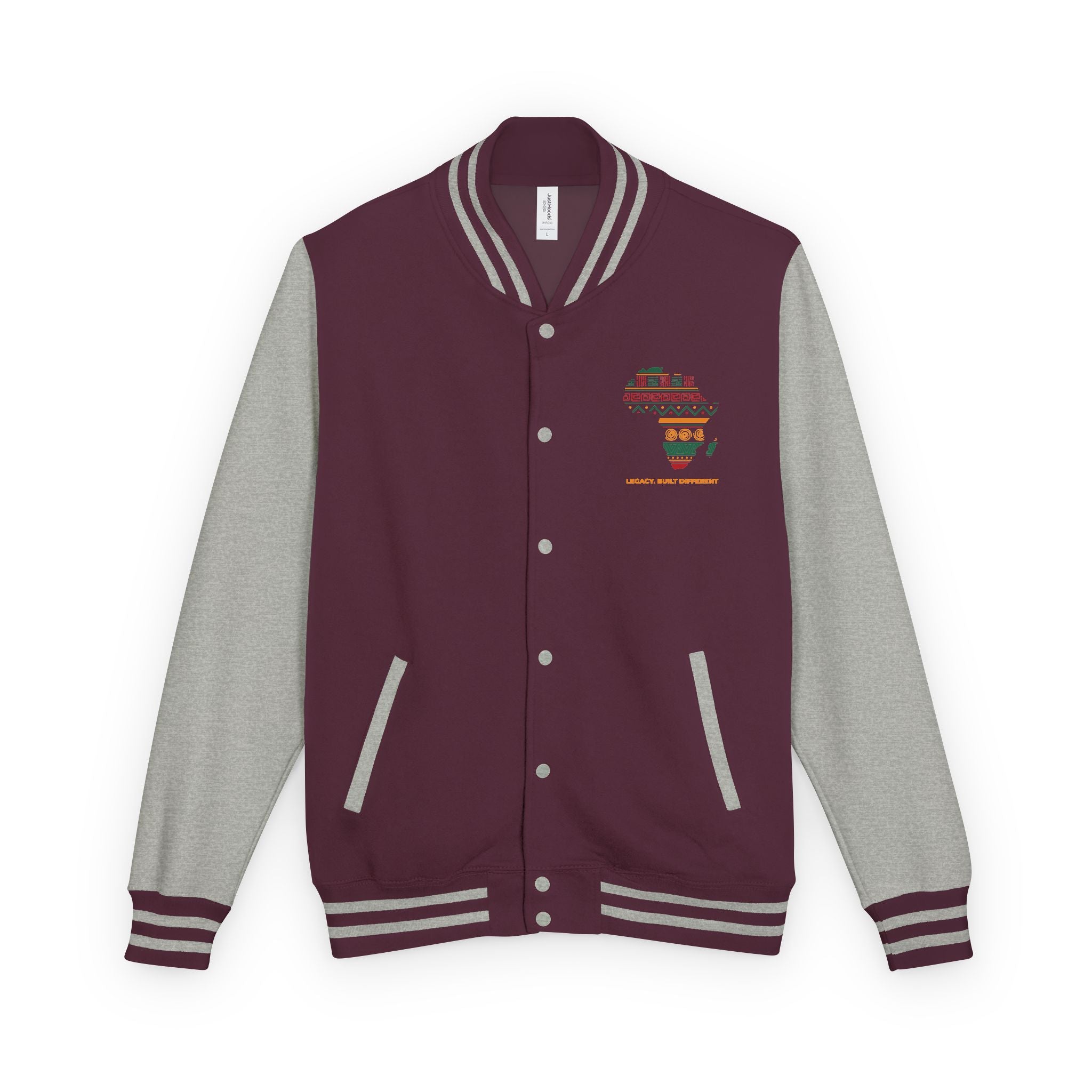Africa Pattern Letterman Jacket — "Legacy, Unity, Strength"