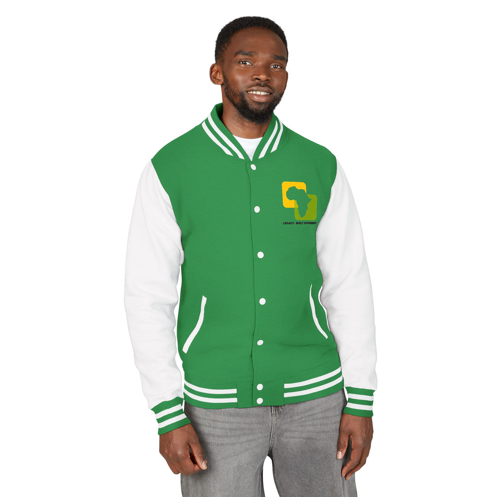 Letterman Jacket — Afrocentric Africa Map Design ("Legacy. Built Different")