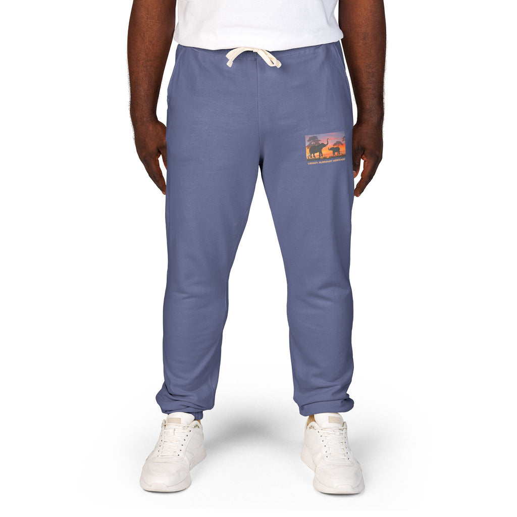 Sunset Camper Sweatpants — Cozy Graphic Fleece Joggers