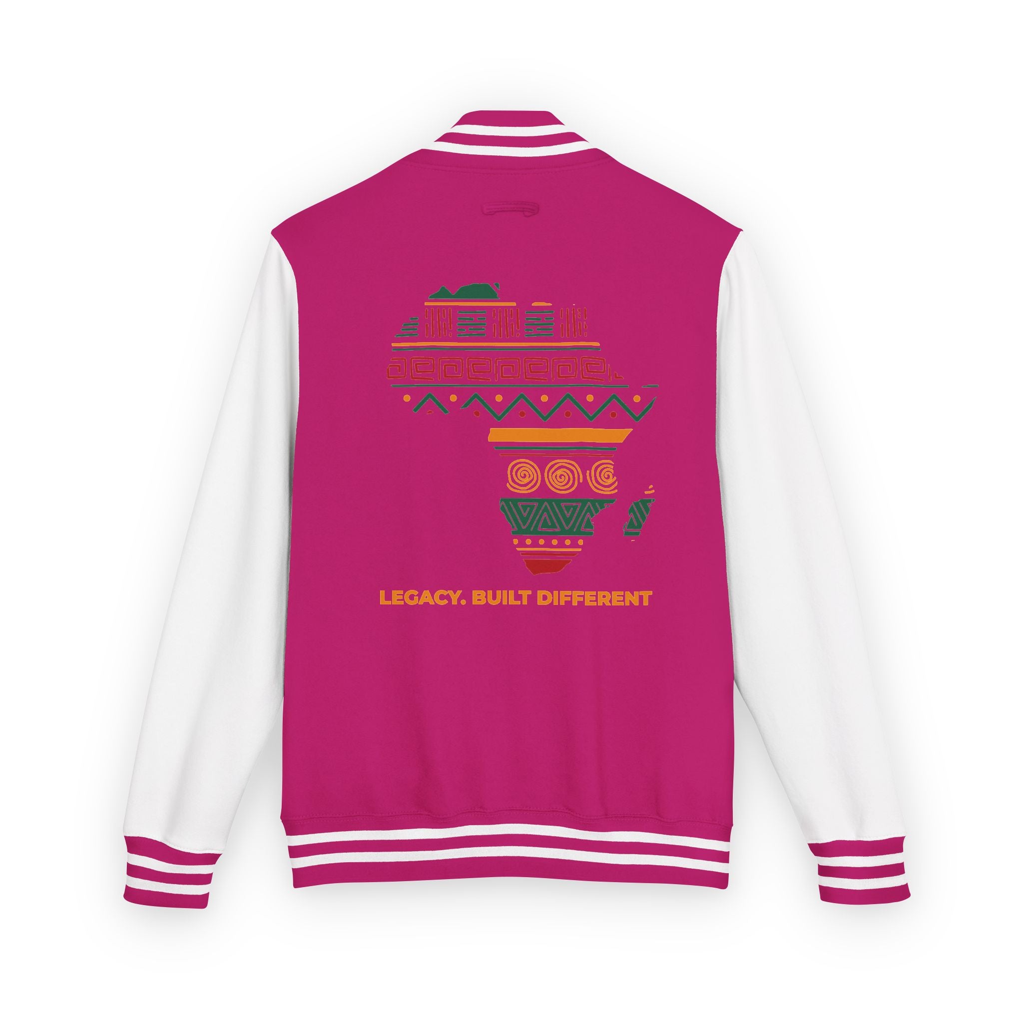 Africa Pattern Letterman Jacket — "Legacy, Unity, Strength"