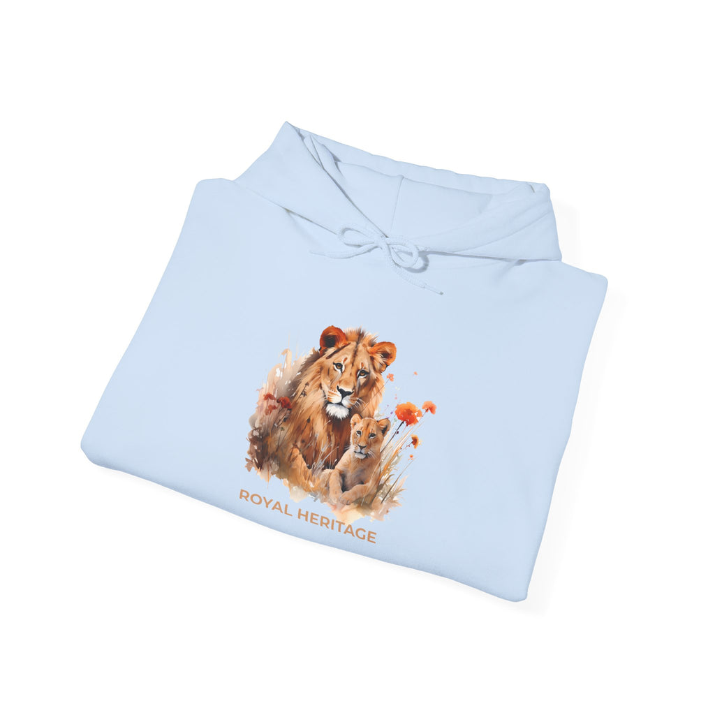 Hoodie — 'Royal Heritage' Lion & Cub Graphic Pullover