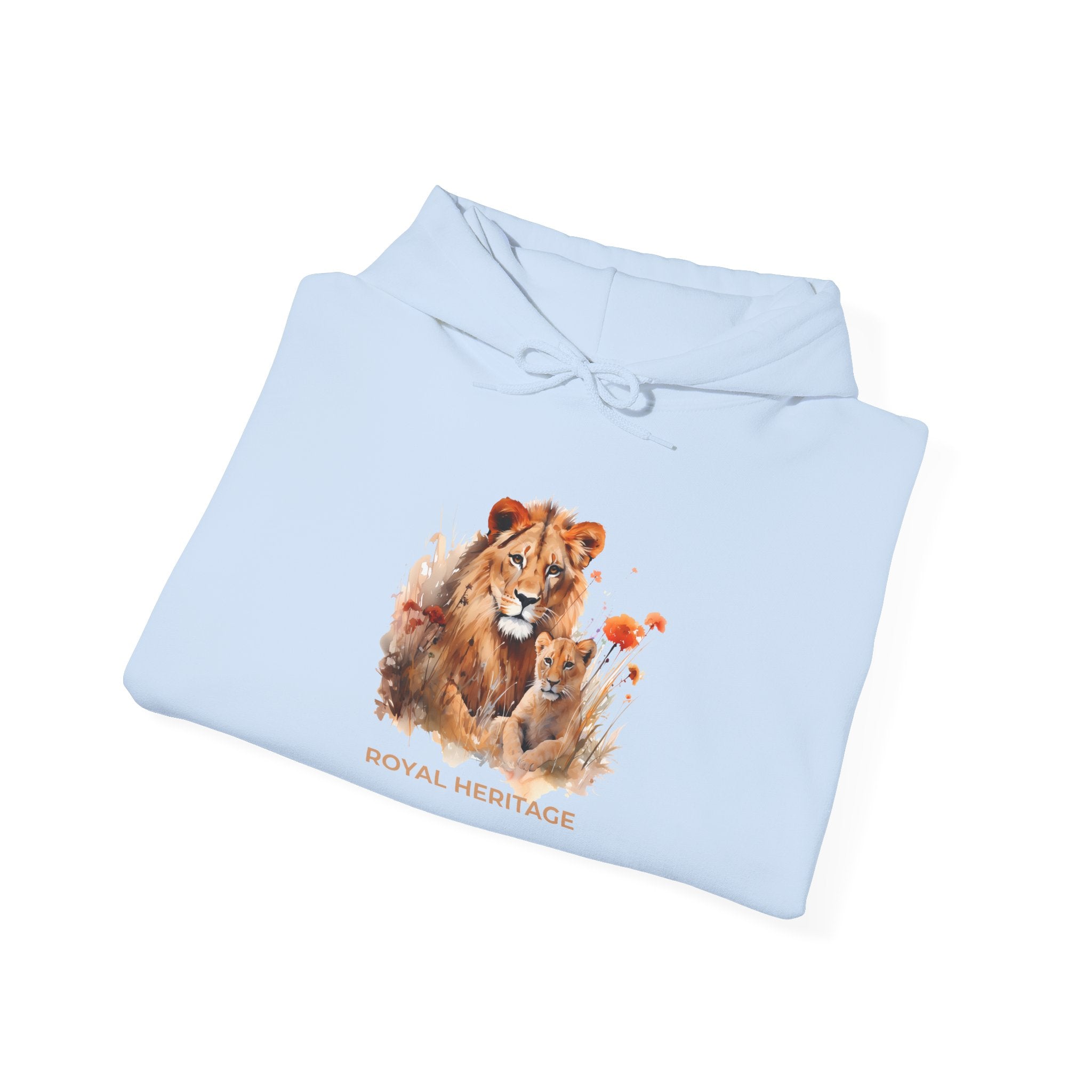 Hoodie — 'Royal Heritage' Lion & Cub Graphic Pullover