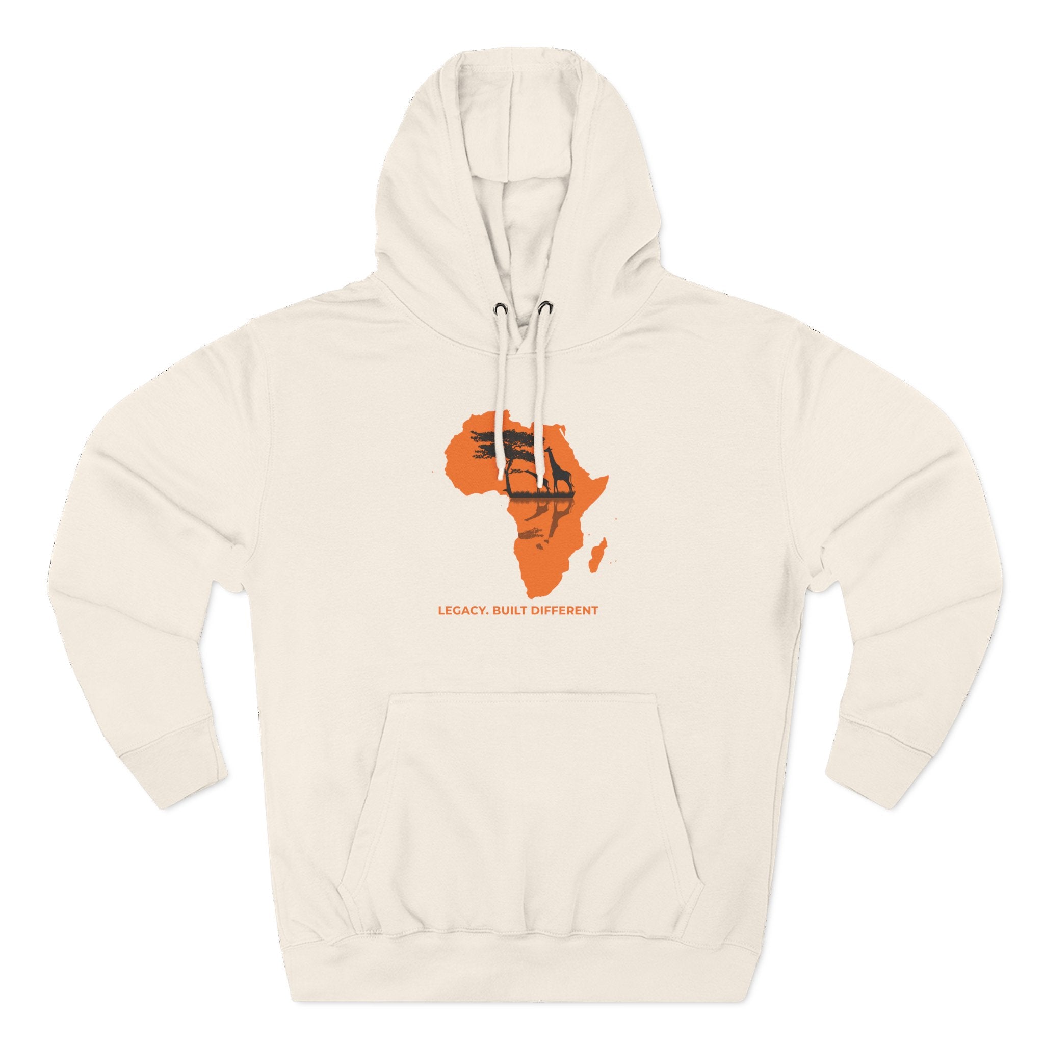 Africa Silhouette Hoodie — 'Legacy: Built Different' Graphic Pullover