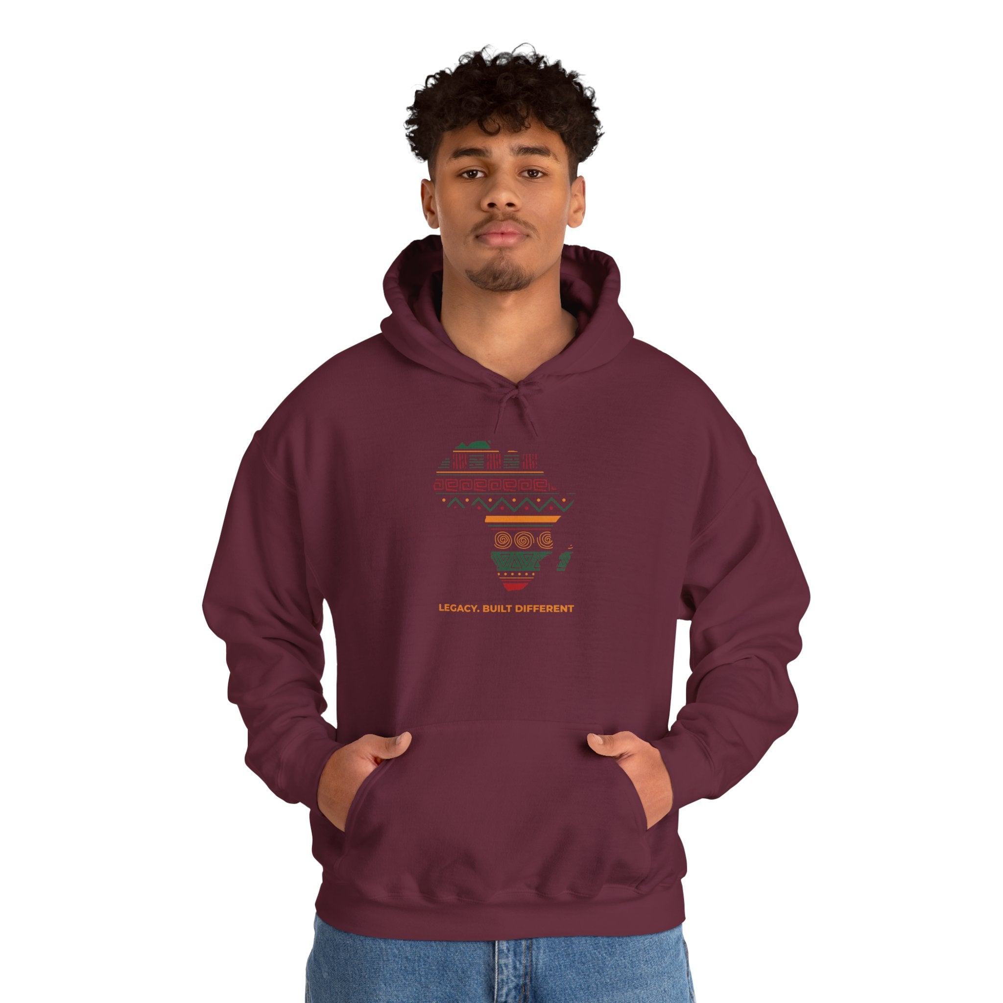 Africa Map Hoodie - 'Legacy Built Different' Graphic Pullover