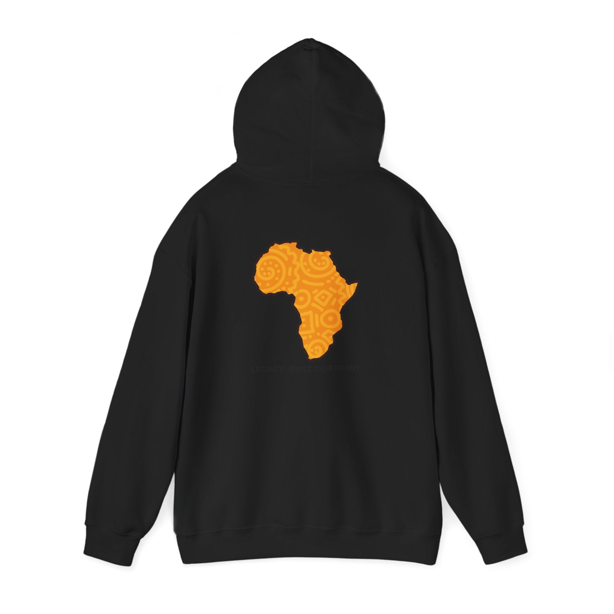 Africa Map Hoodie — "Legacy. Built Different." Printed Pullover